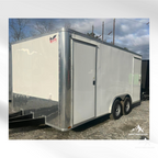 8.5X16TA White Mobile Bathroom Trailer