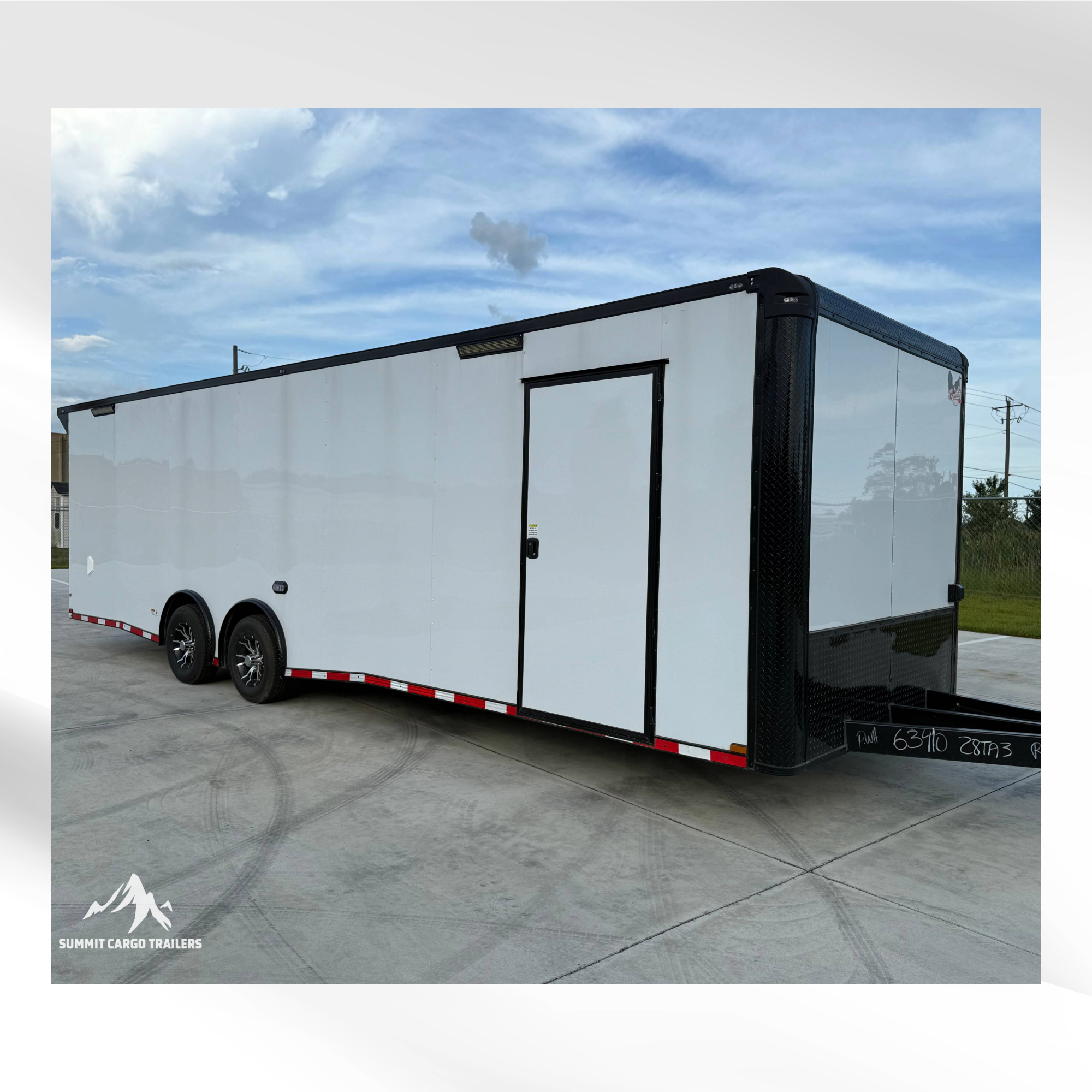 8.5X28TA Piedmont White Race Ready Trailer