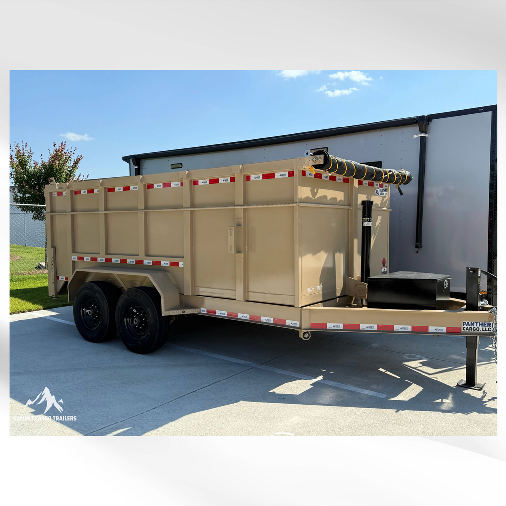 7X14TA Tan Dump Trailer