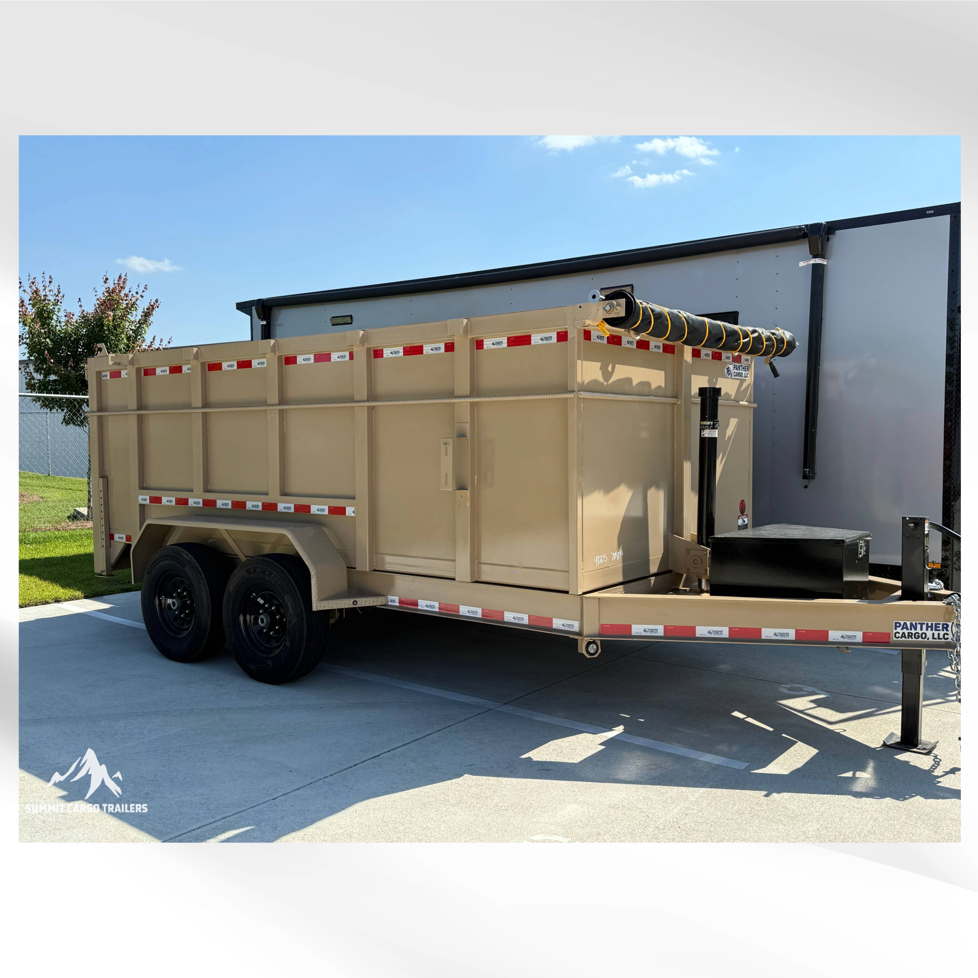 7X14TA Tan Dump Trailer
