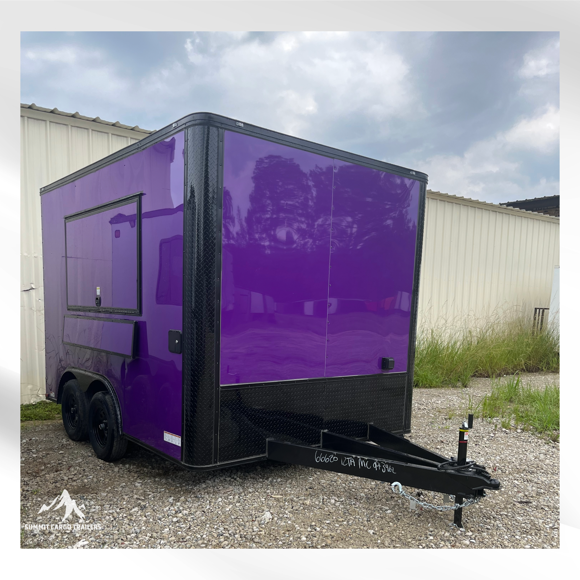 8.5X12TA Purple Concession Trailer
