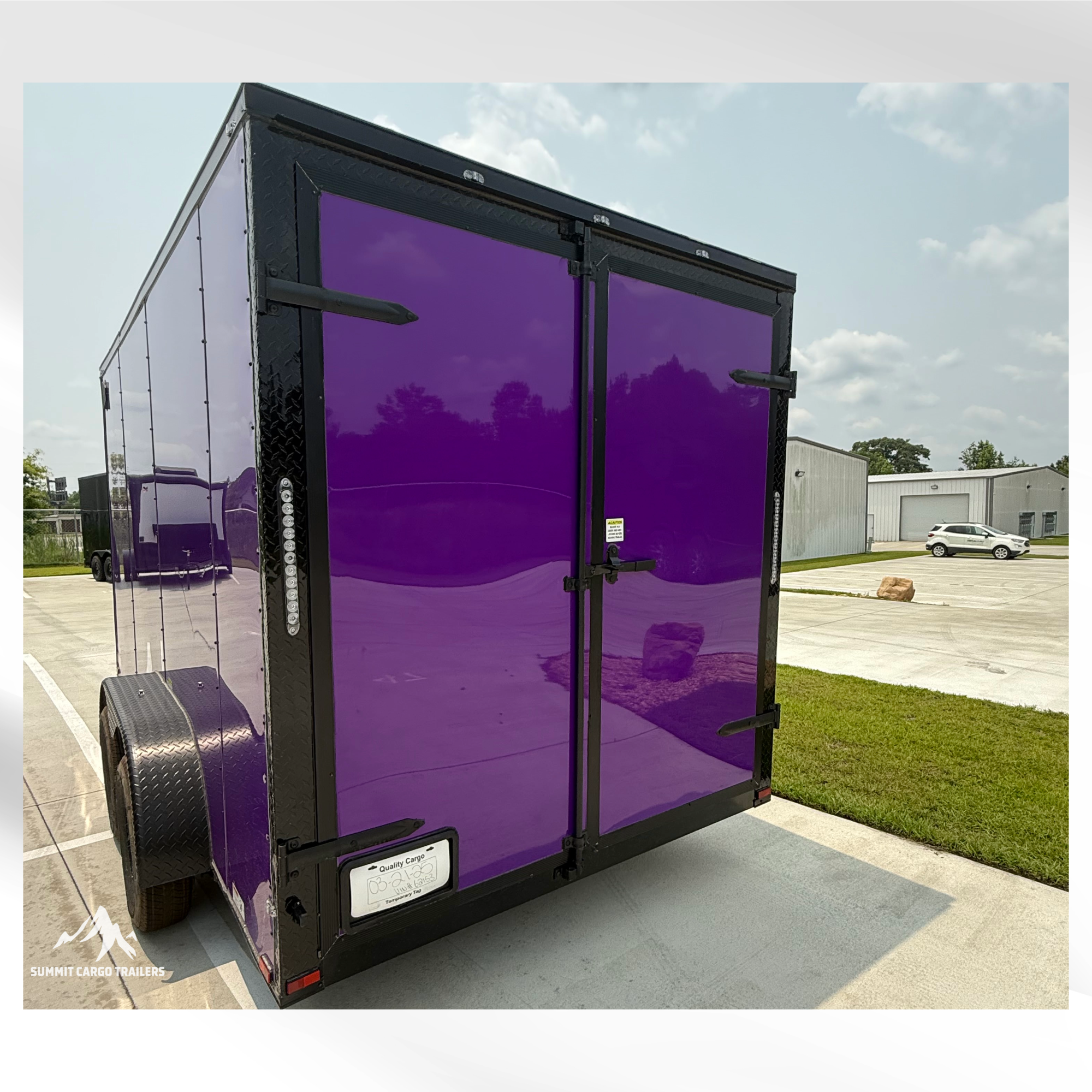 7X14TA Purple Concession Trailer