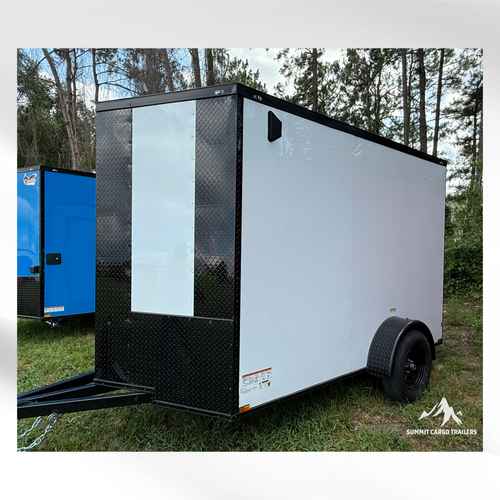 6X10SA White Standard Trailer