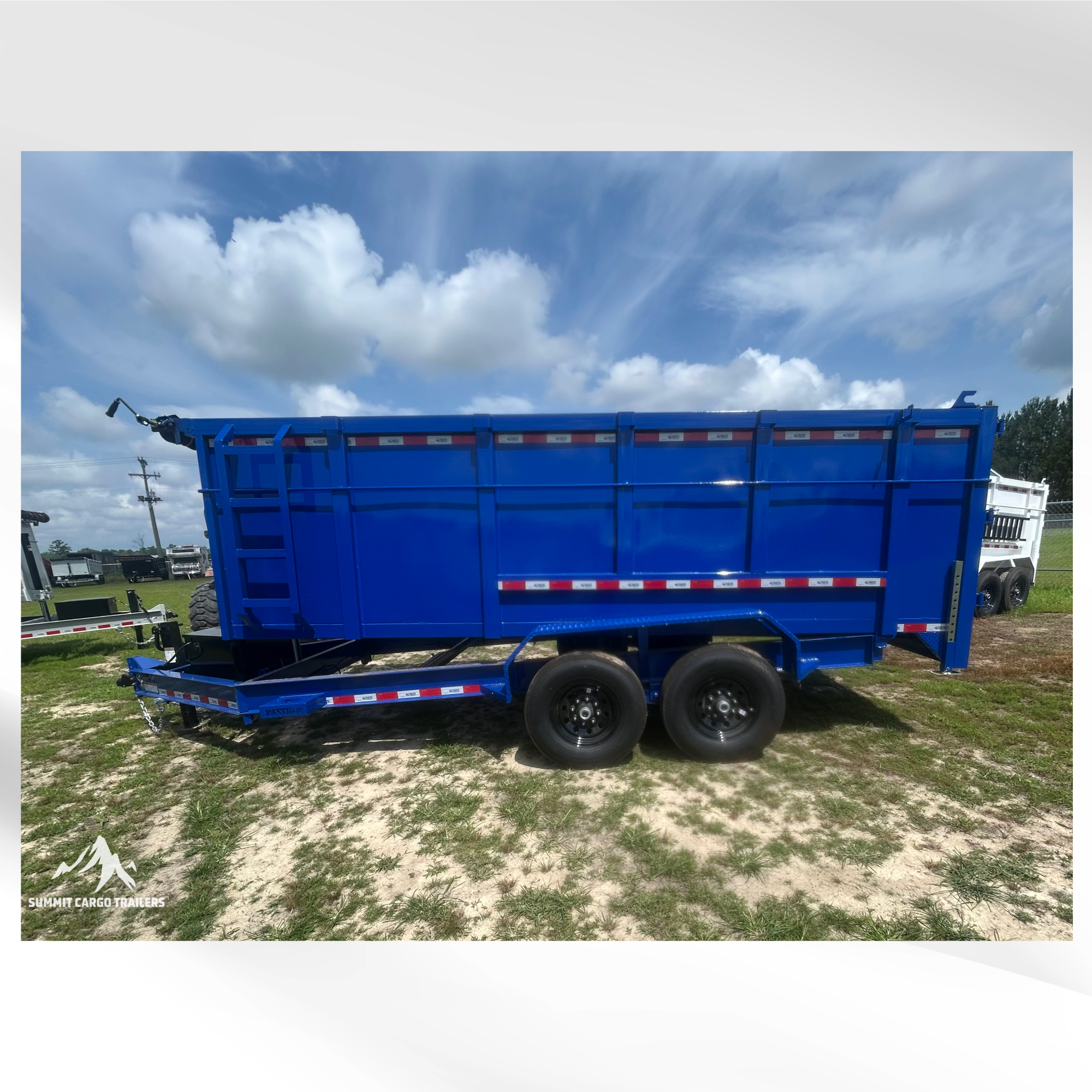 7X16TA Bright Blue Dump Trailer