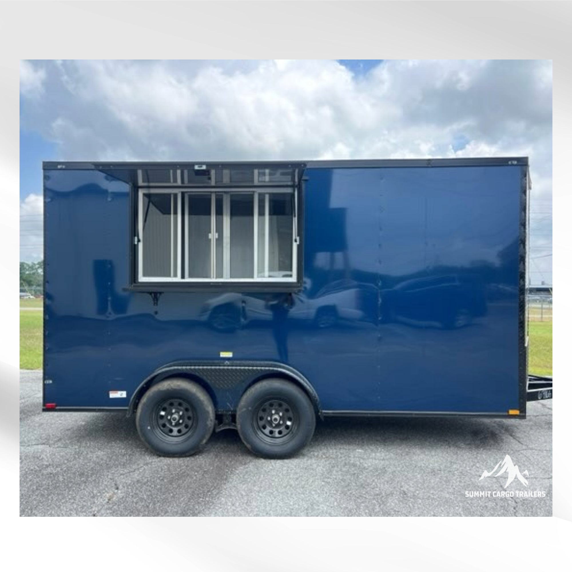 7X14TA Indigo Blue Concession Trailer