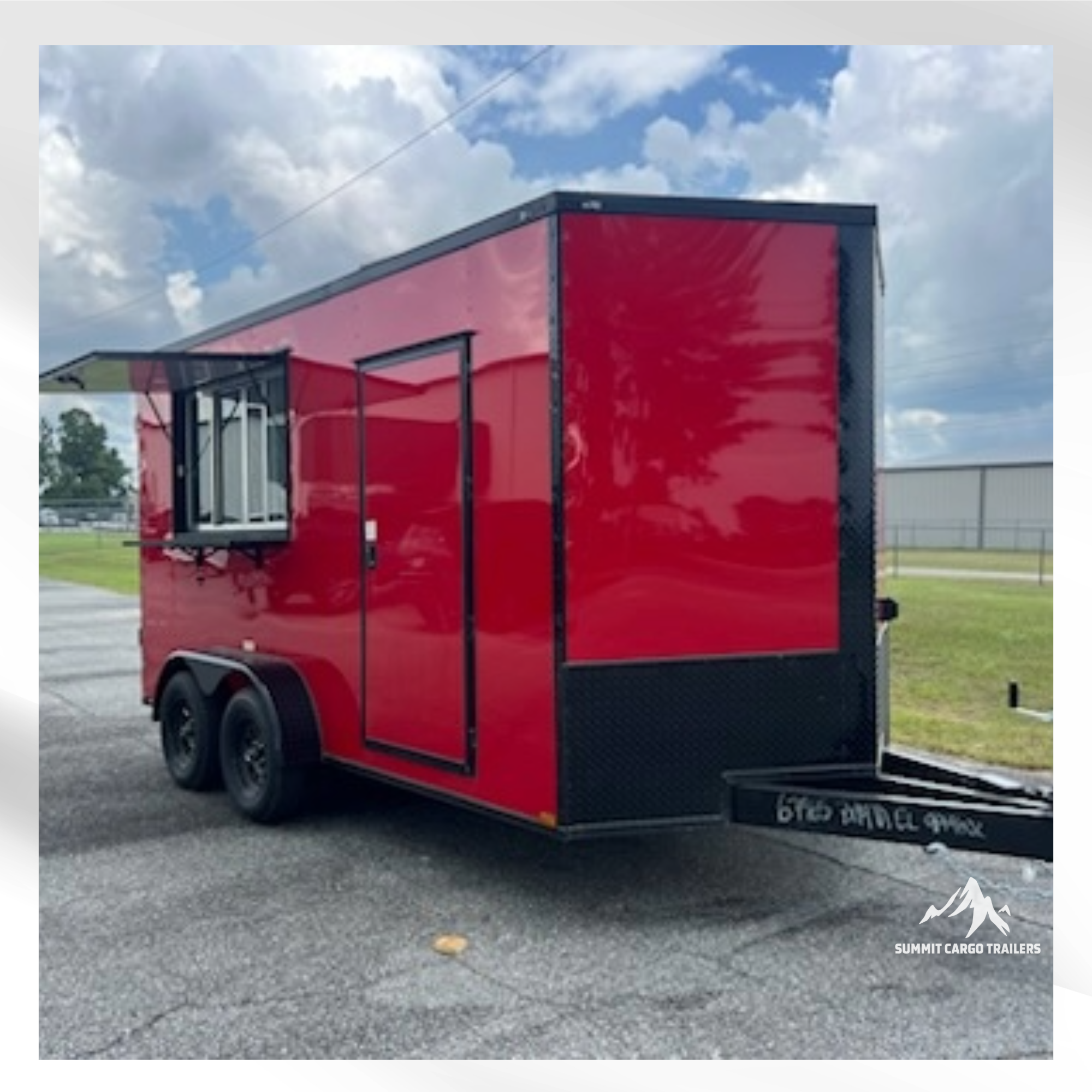 7X14 Red Concession Trailer