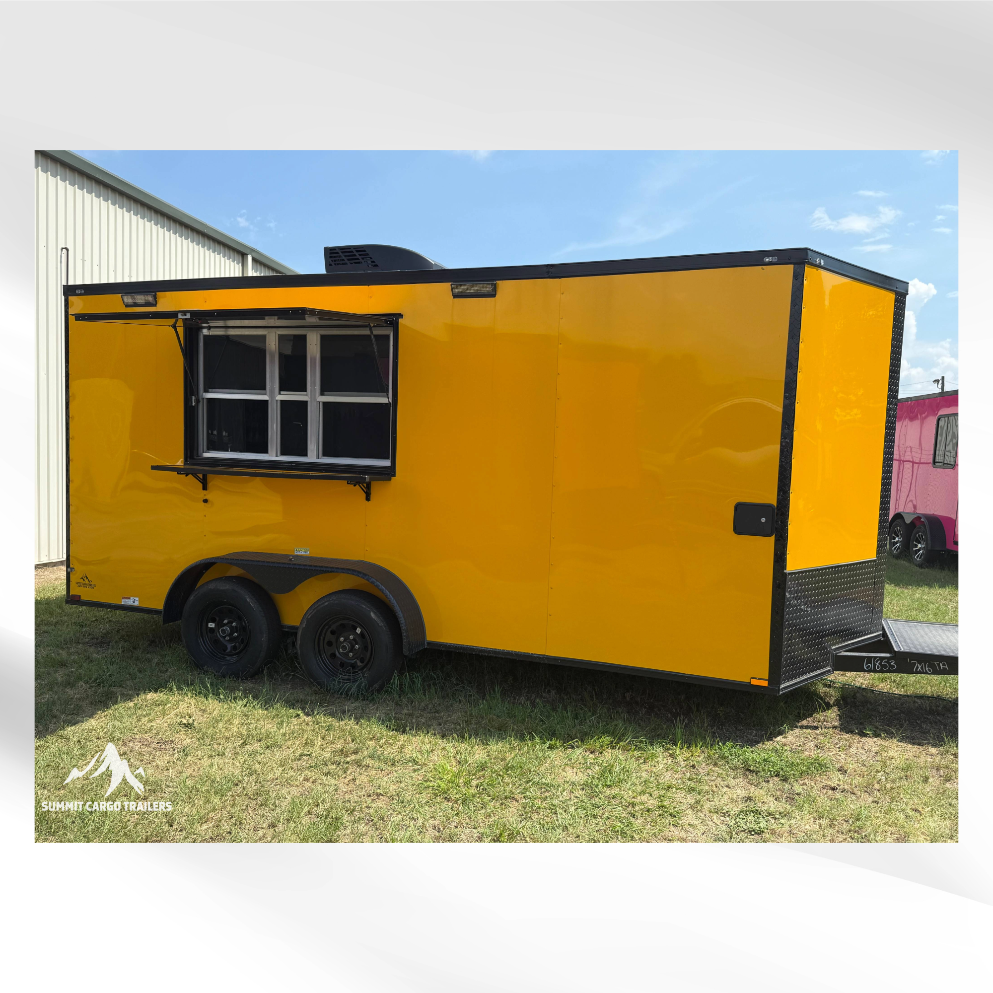 7X16TA Yellow Concession Trailer