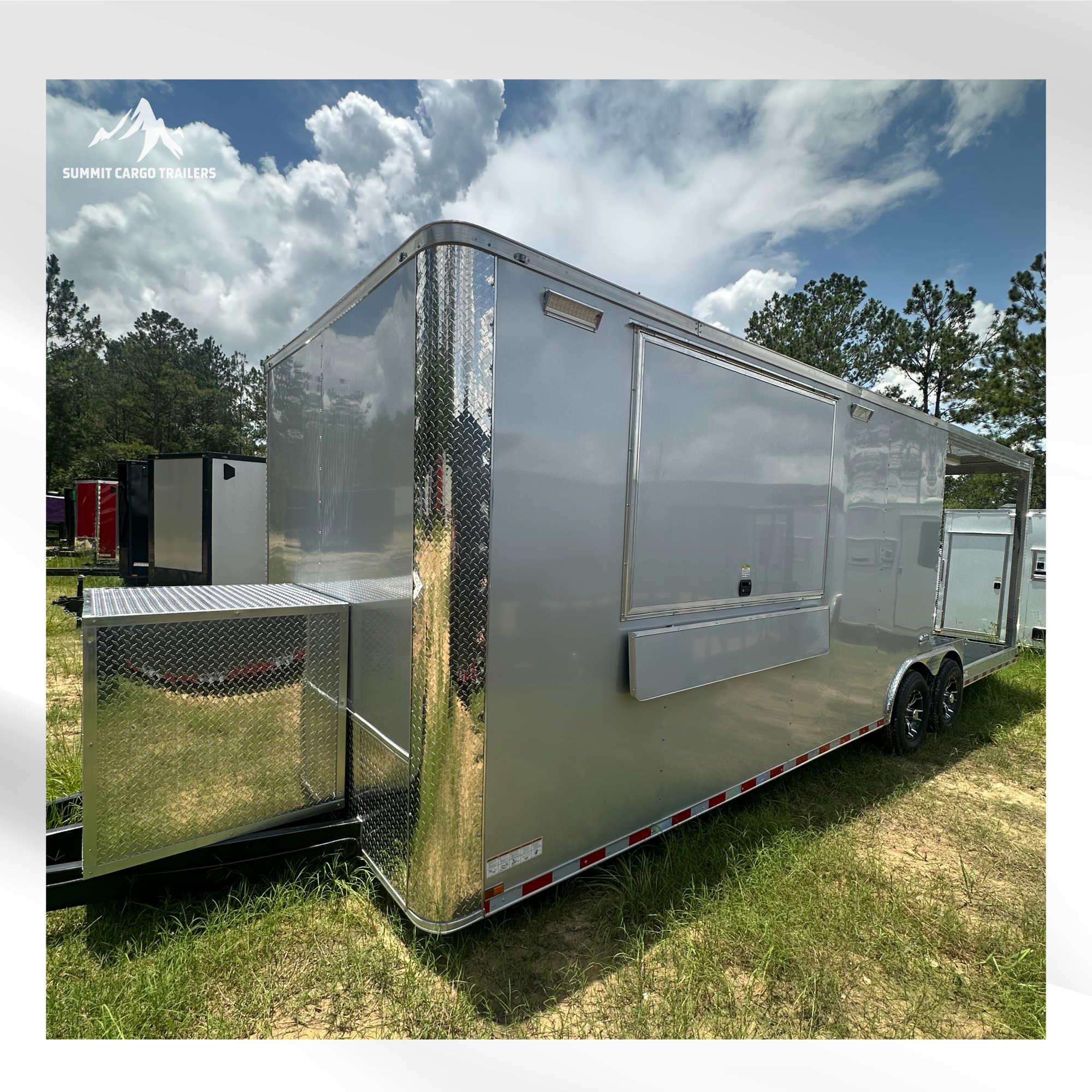 8.5X26TA3 Silver Concession Porch Trailer