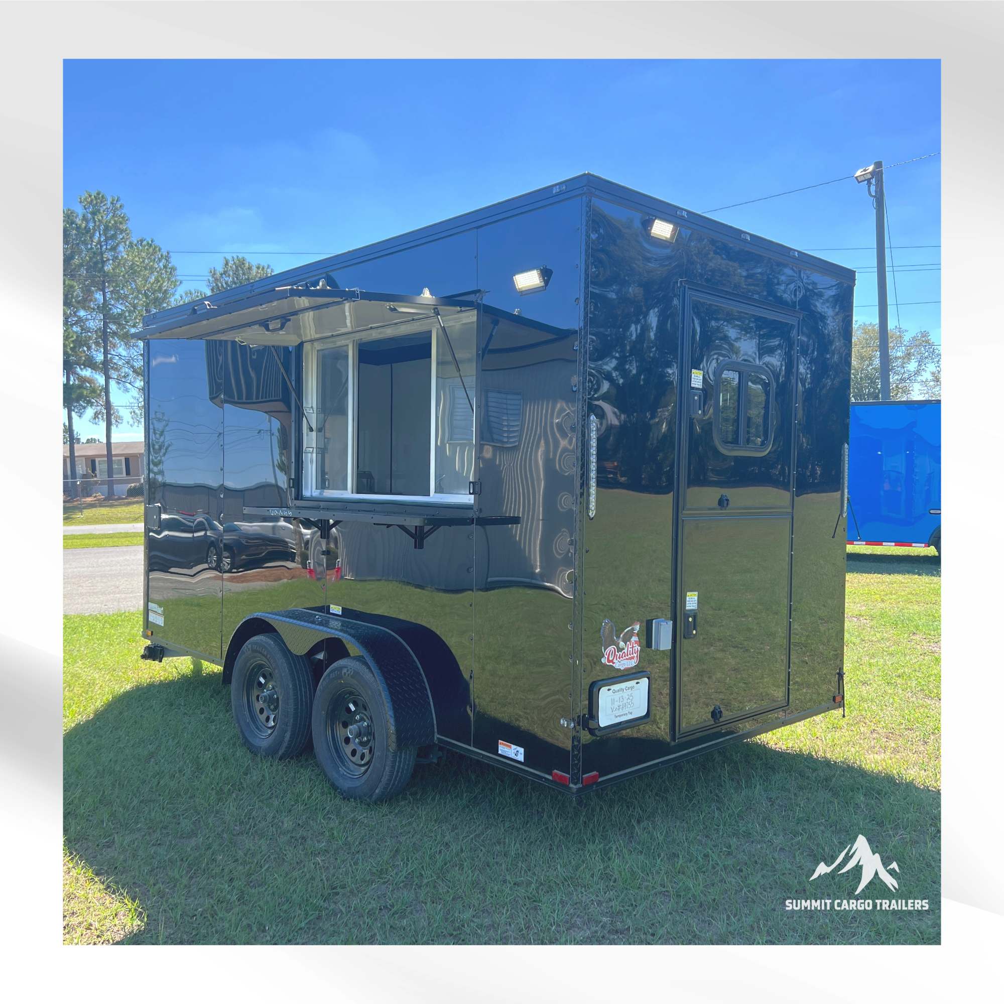 7X14TA Black Concession Trailer
