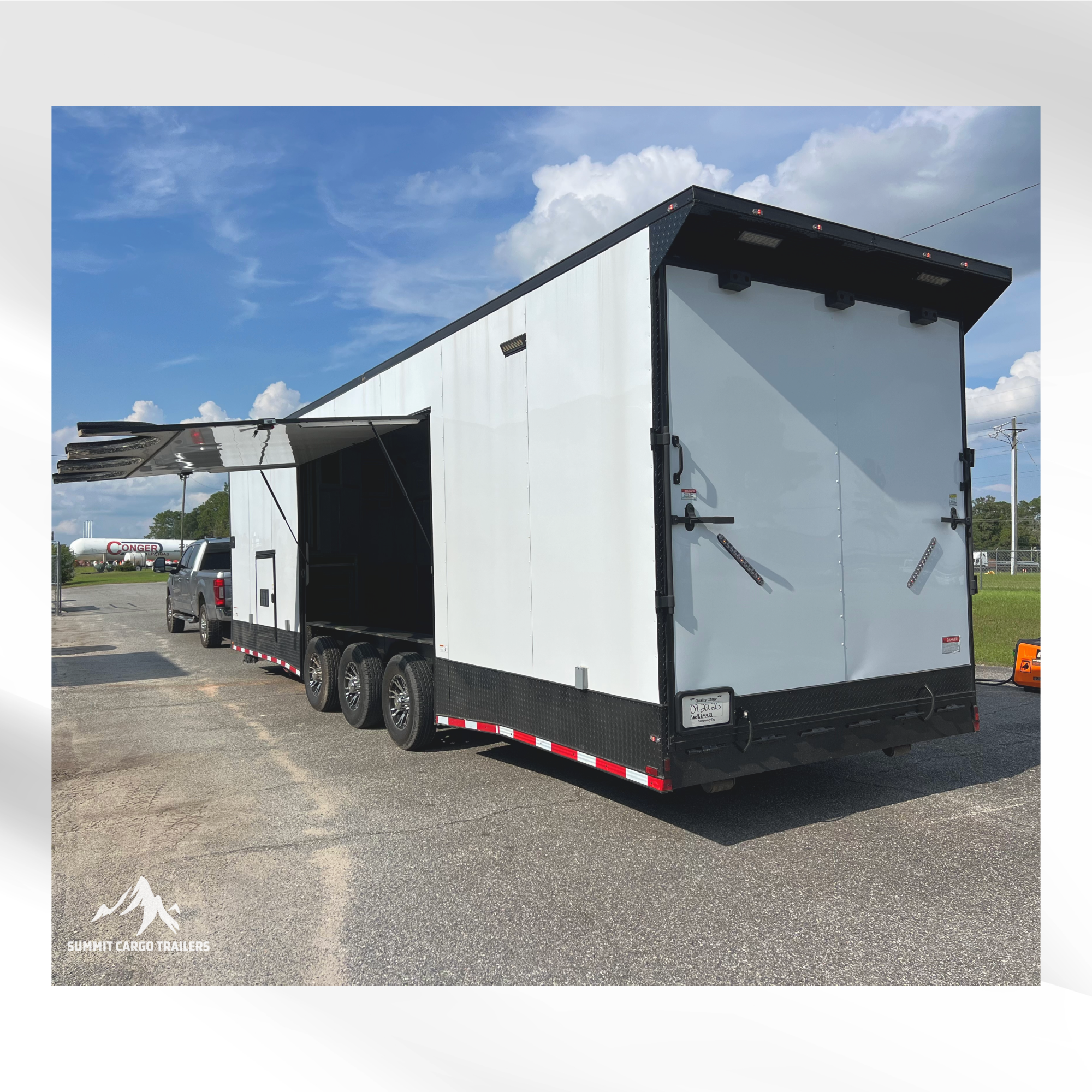 8.5X32TTA White Race Ready Trailer