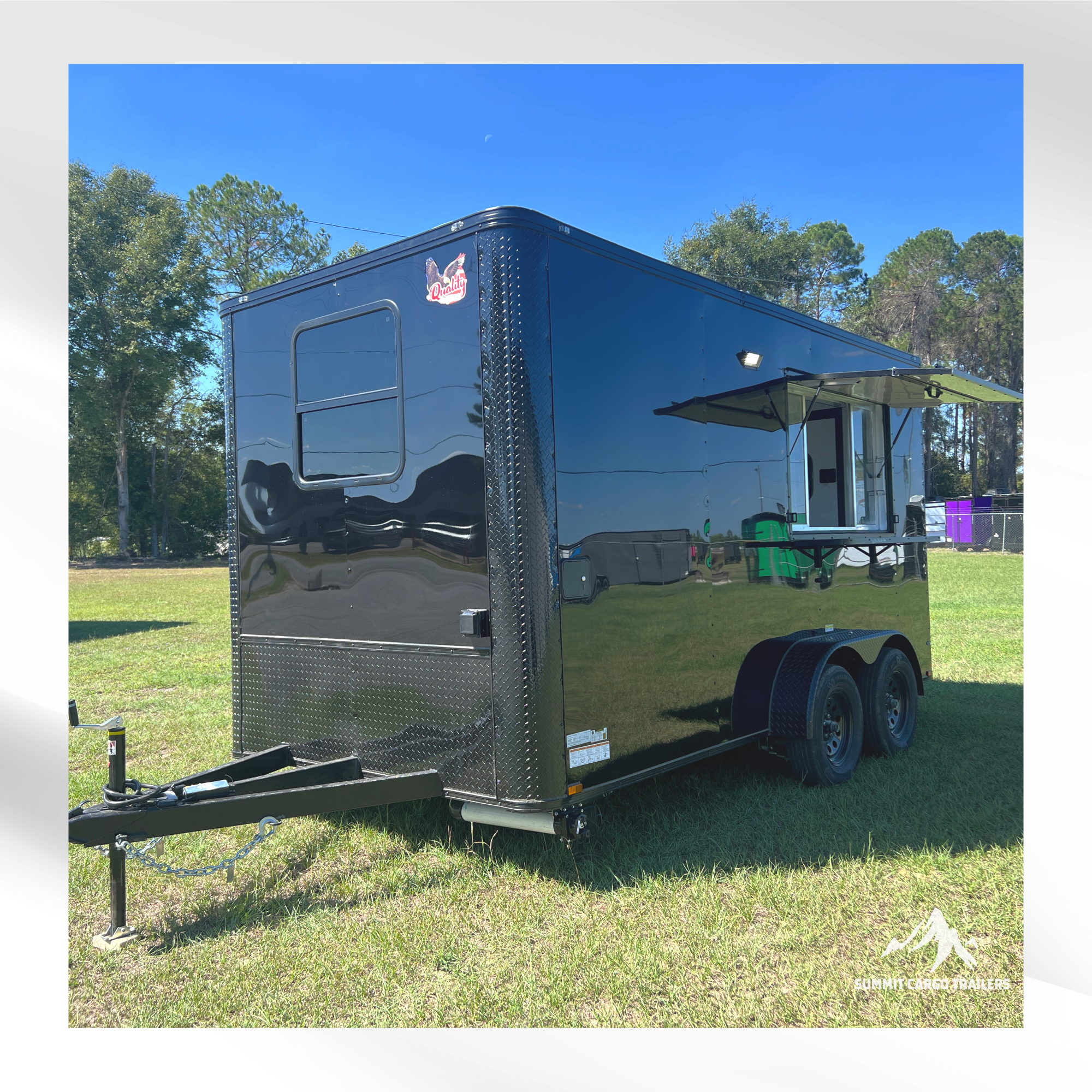 7X14TA Black Concession Trailer