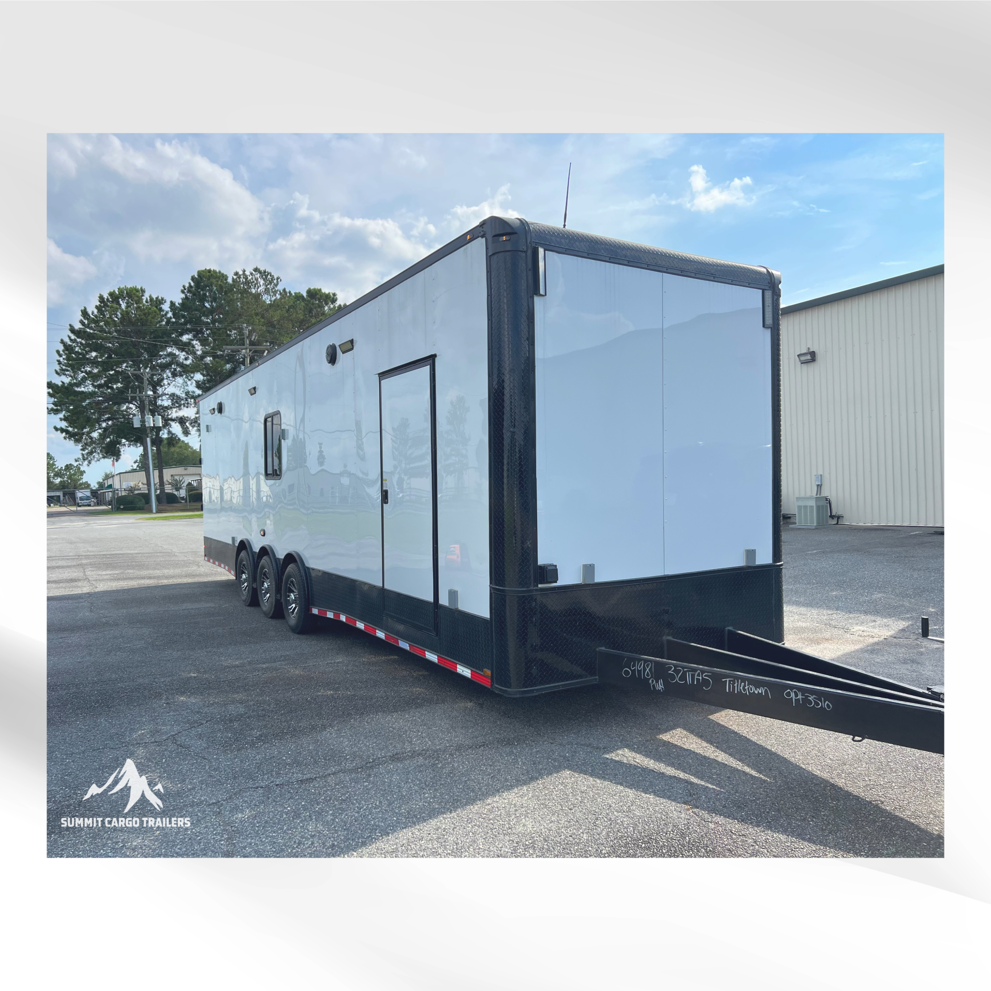 8.5X32TTA White Race Ready Trailer