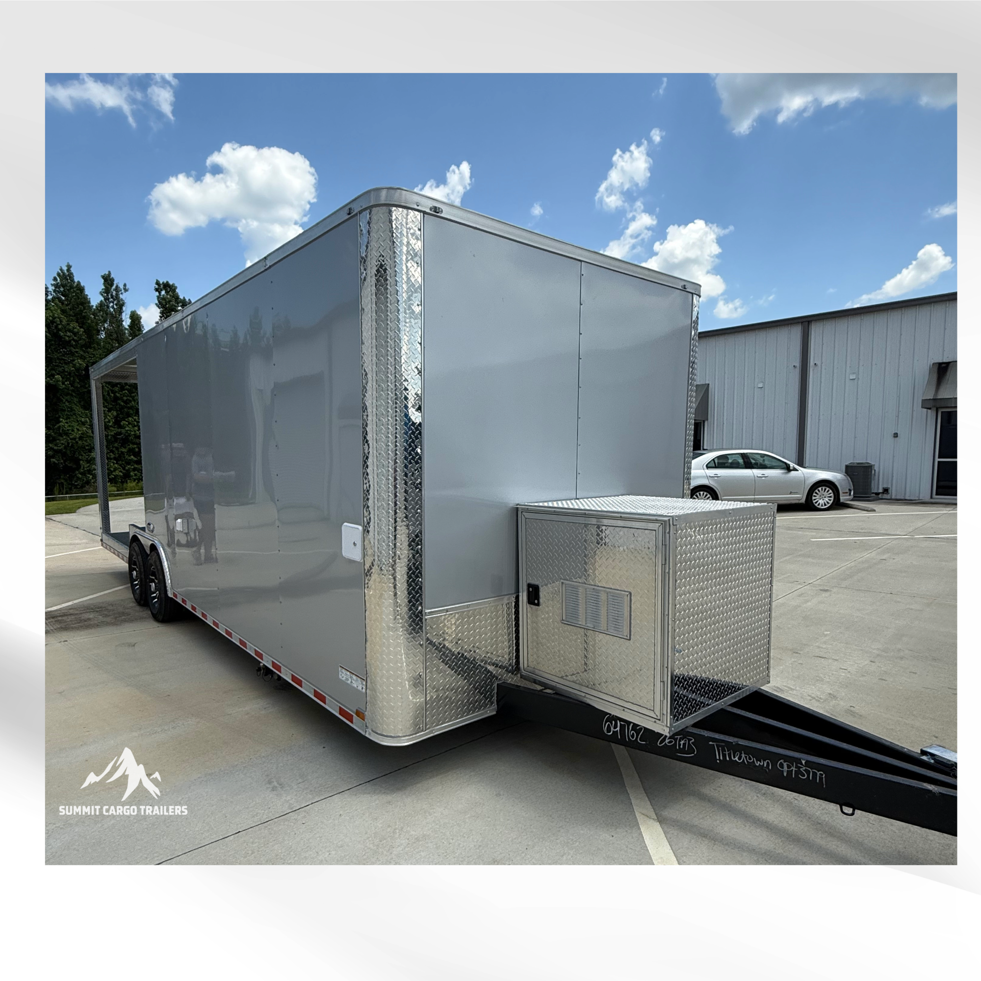 8.5X26TA3 Silver Concession Porch Trailer
