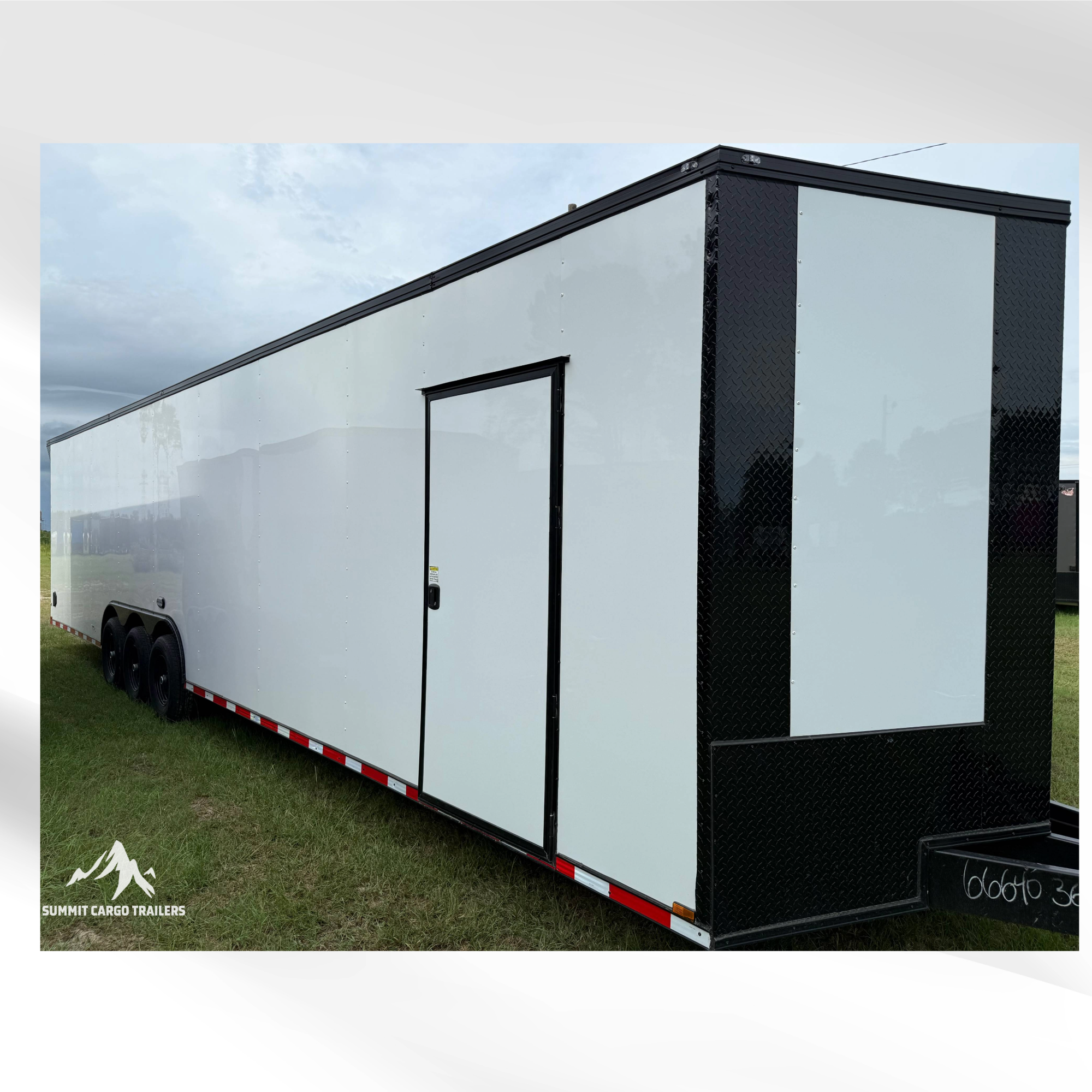 8.5X36TTA White Car Hauler Trailer