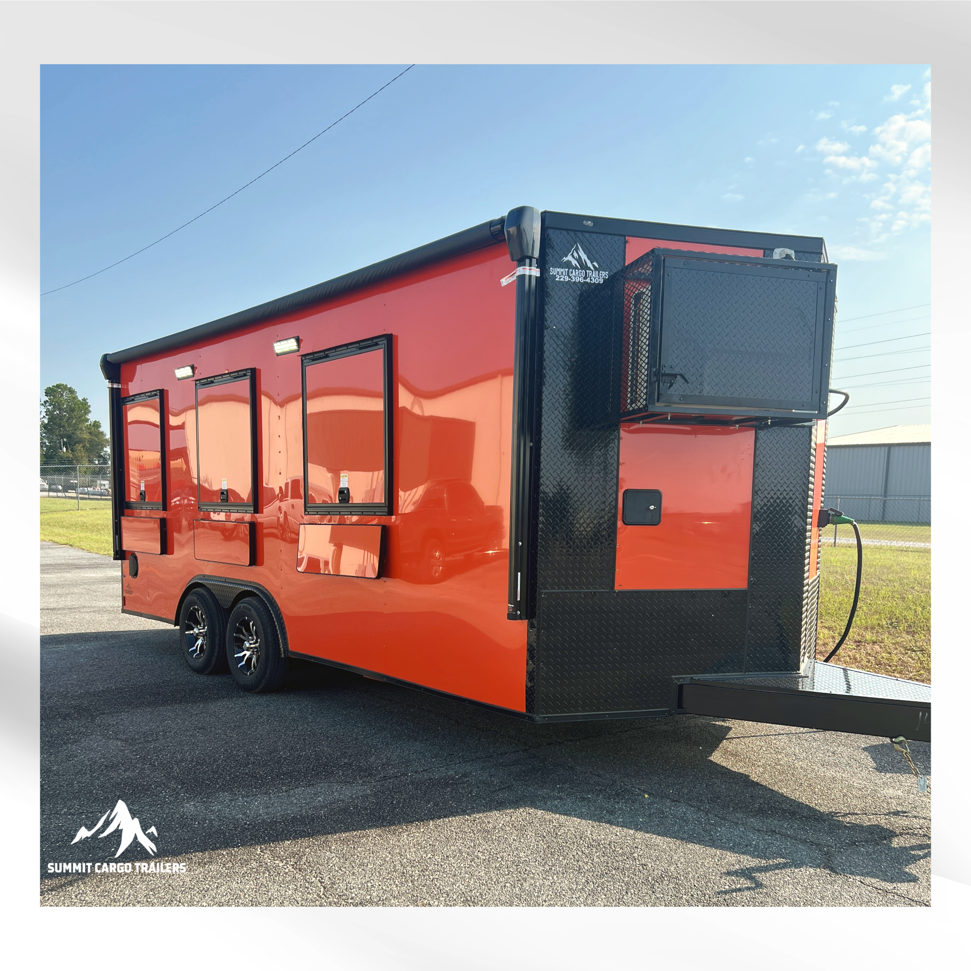 8.5X18TA Orange Office Trailer