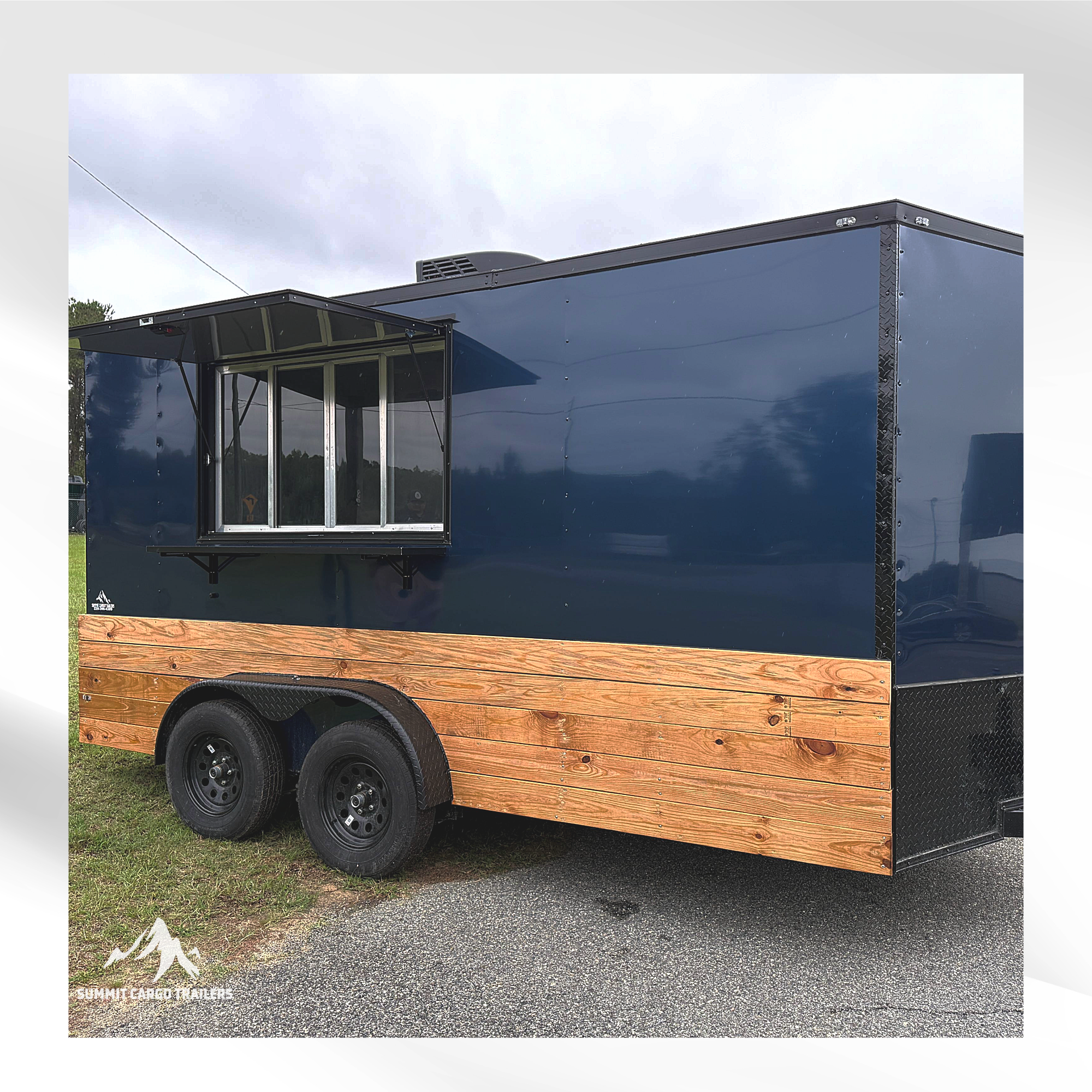 7X14TA Indigo Blue Concession Trailer