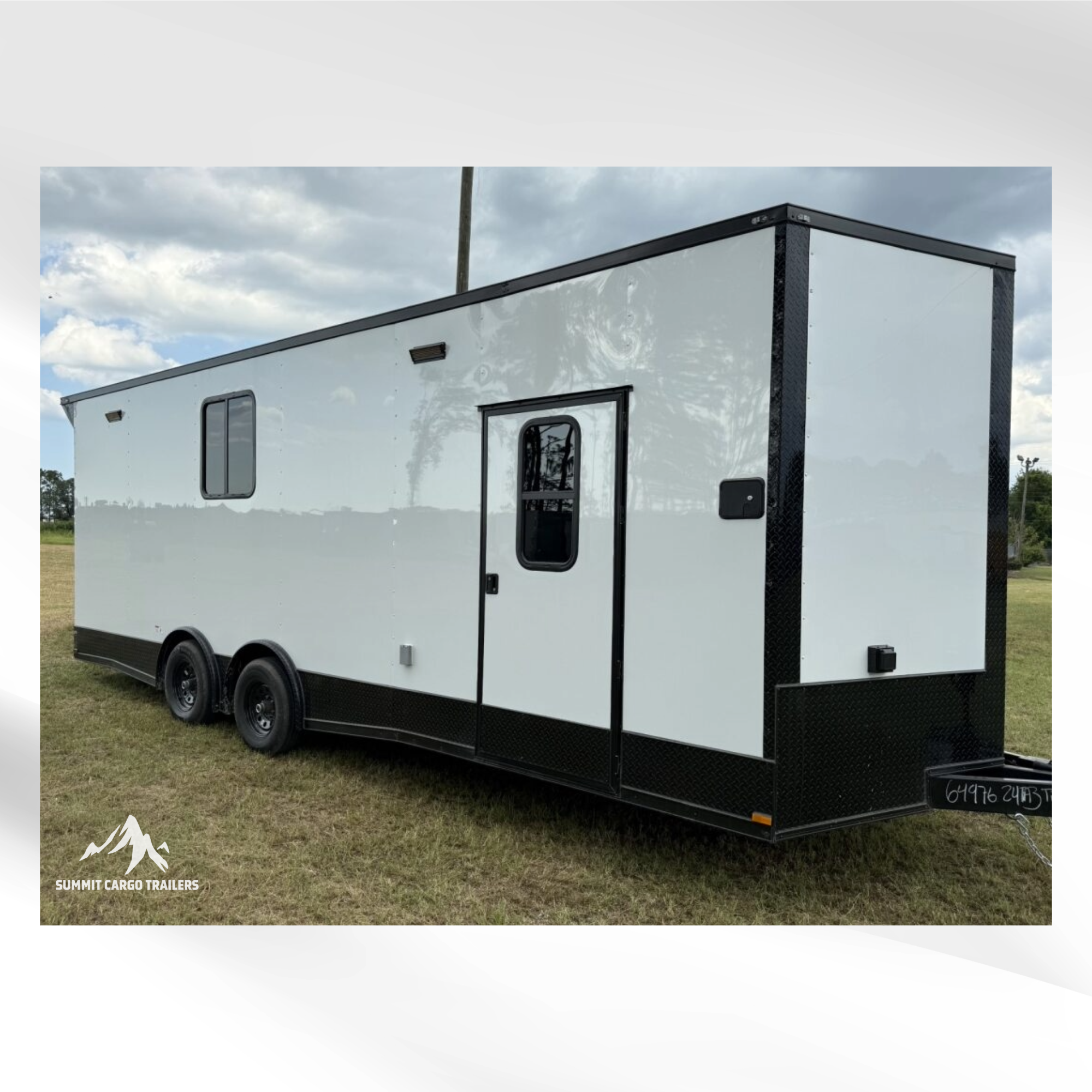 8.5X24TA3 White Race Ready Trailer
