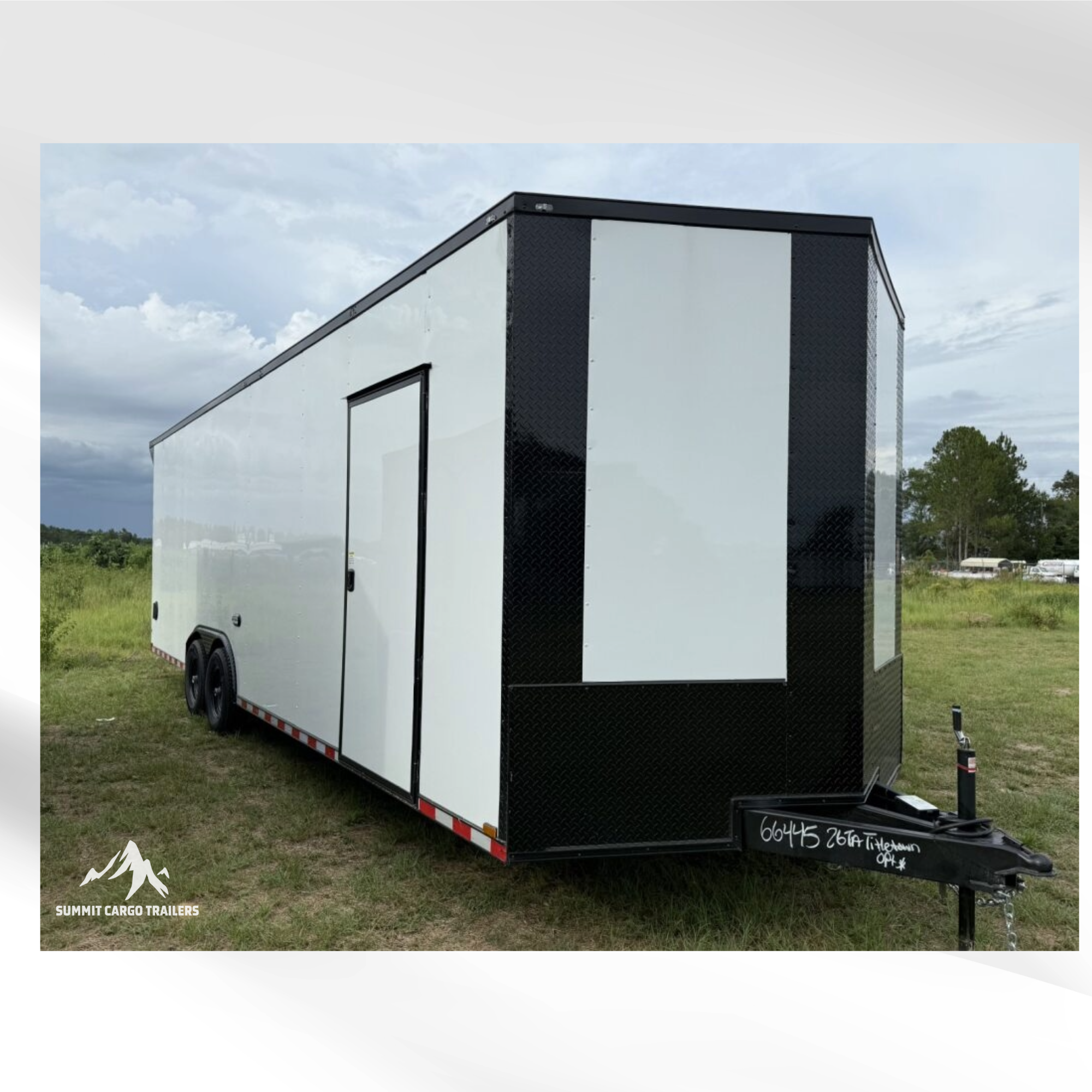 8.5X26TA White Car Hauler Trailer