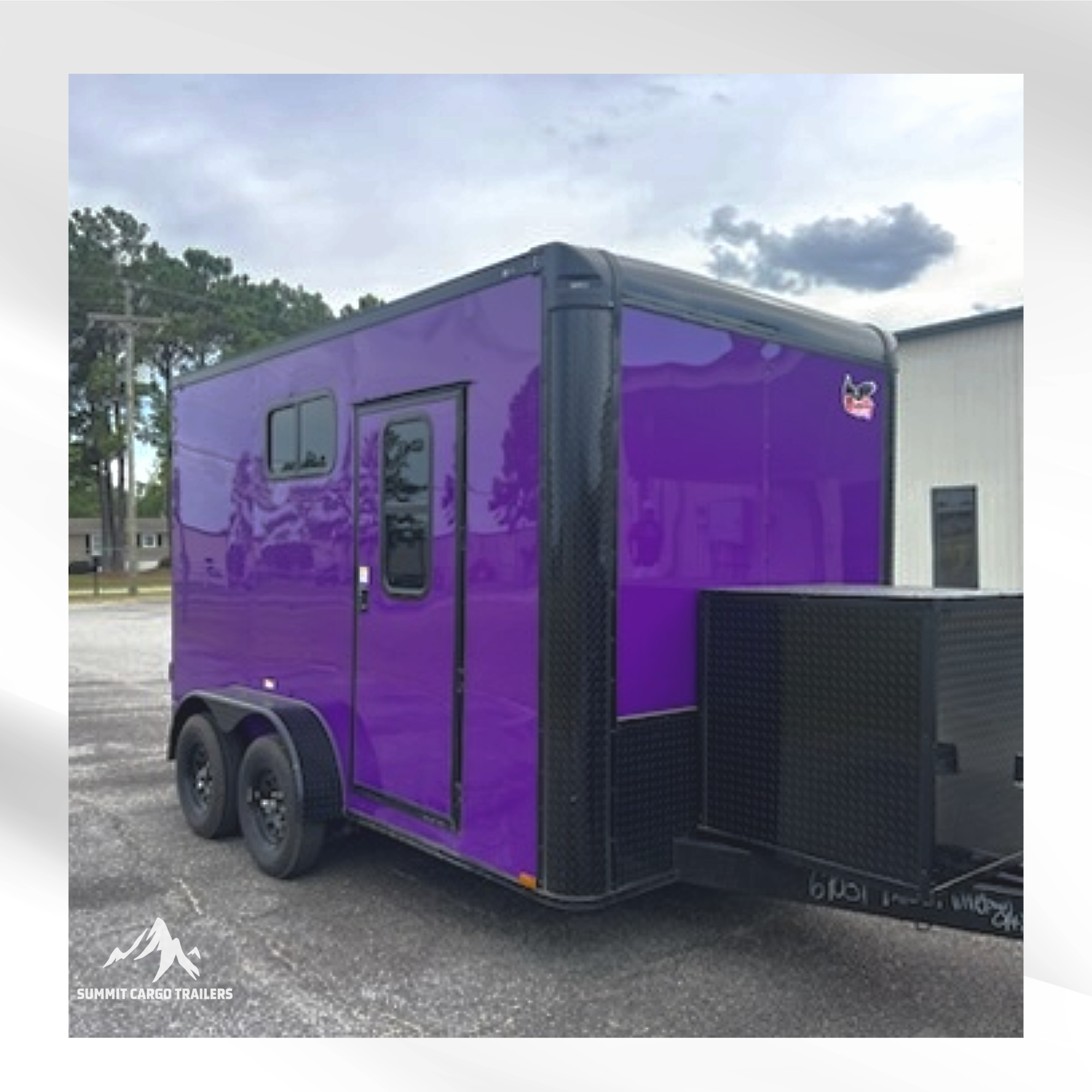 7X12TA Purple Dog Grooming Trailer