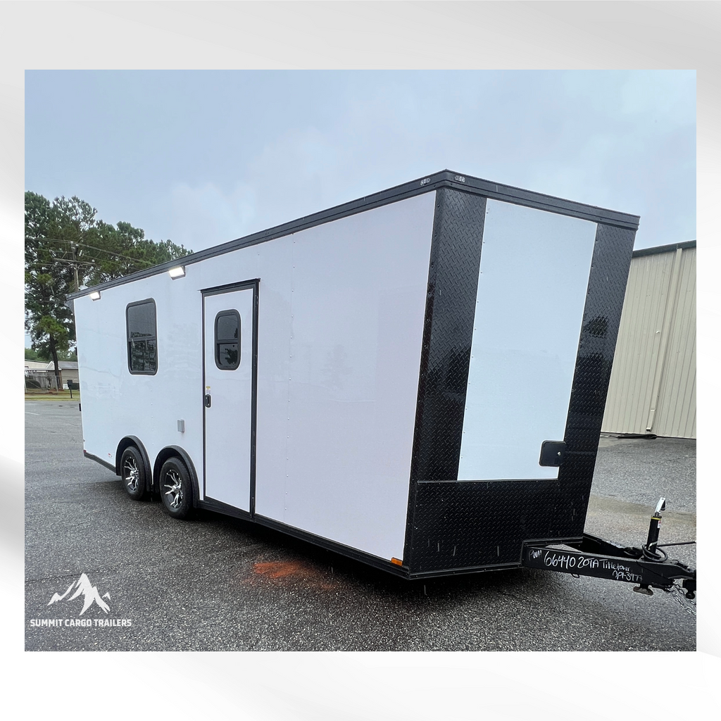 8.5X20TA White Race Ready Trailer