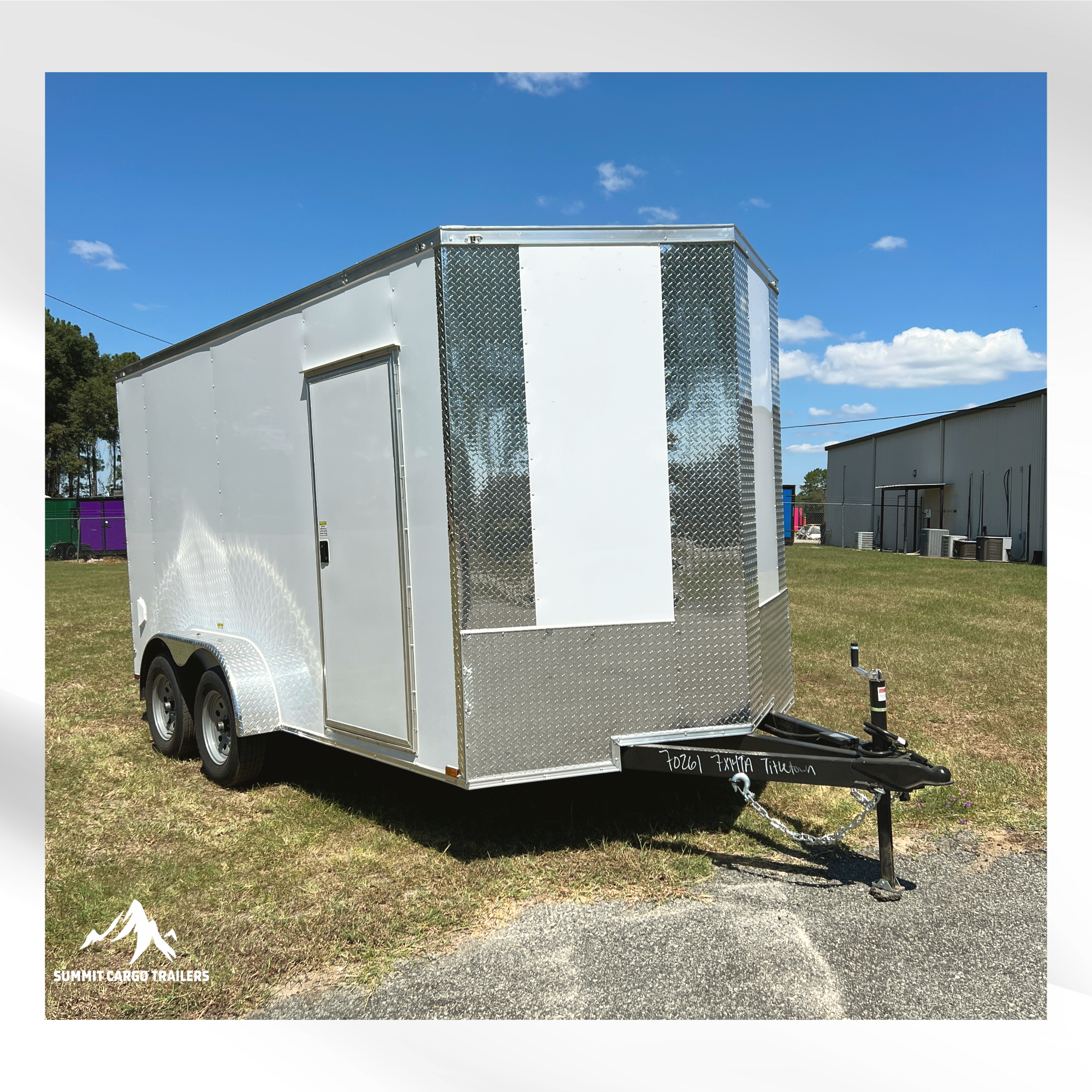 7X14TA White Standard Trailer