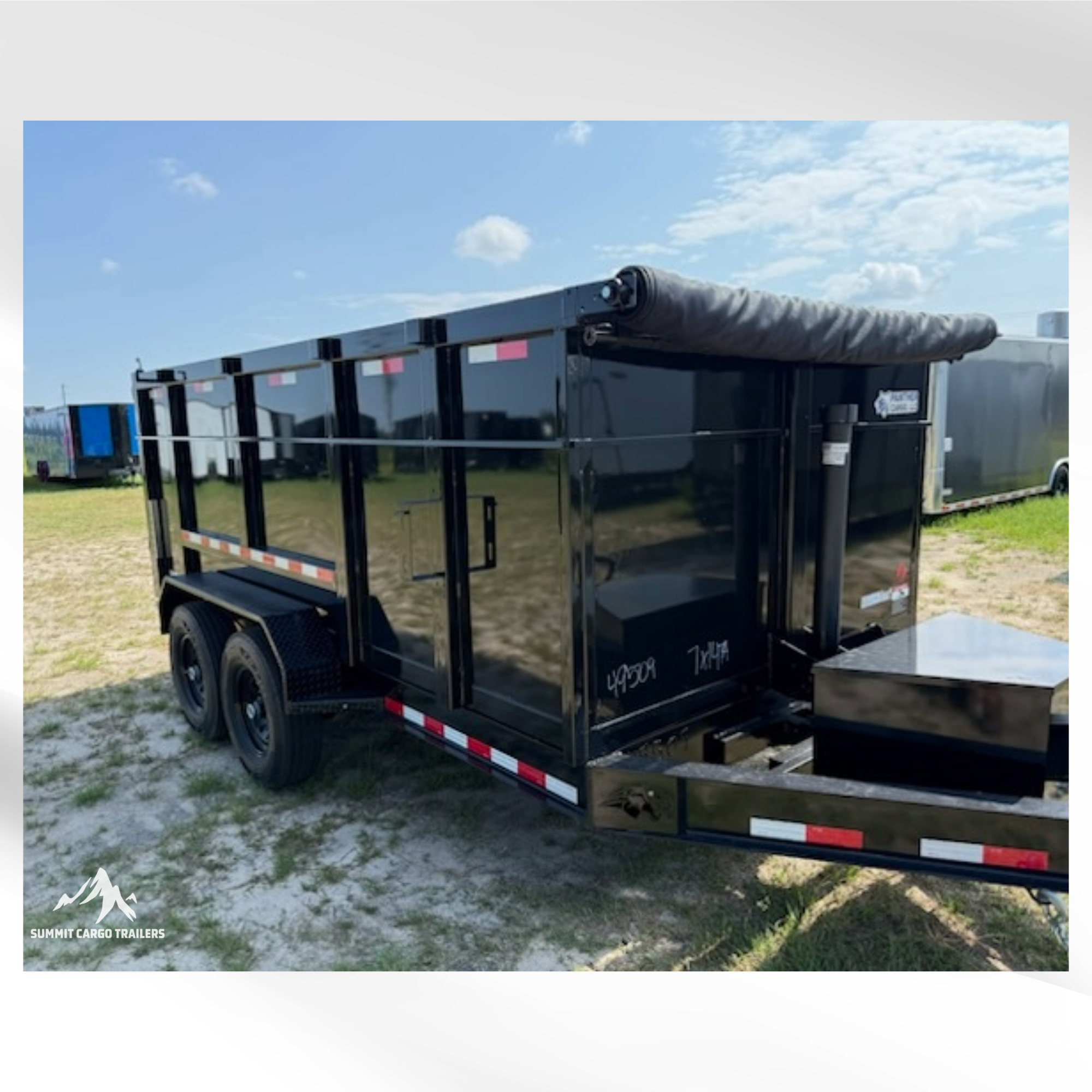 7x14TA Black Dump Trailer