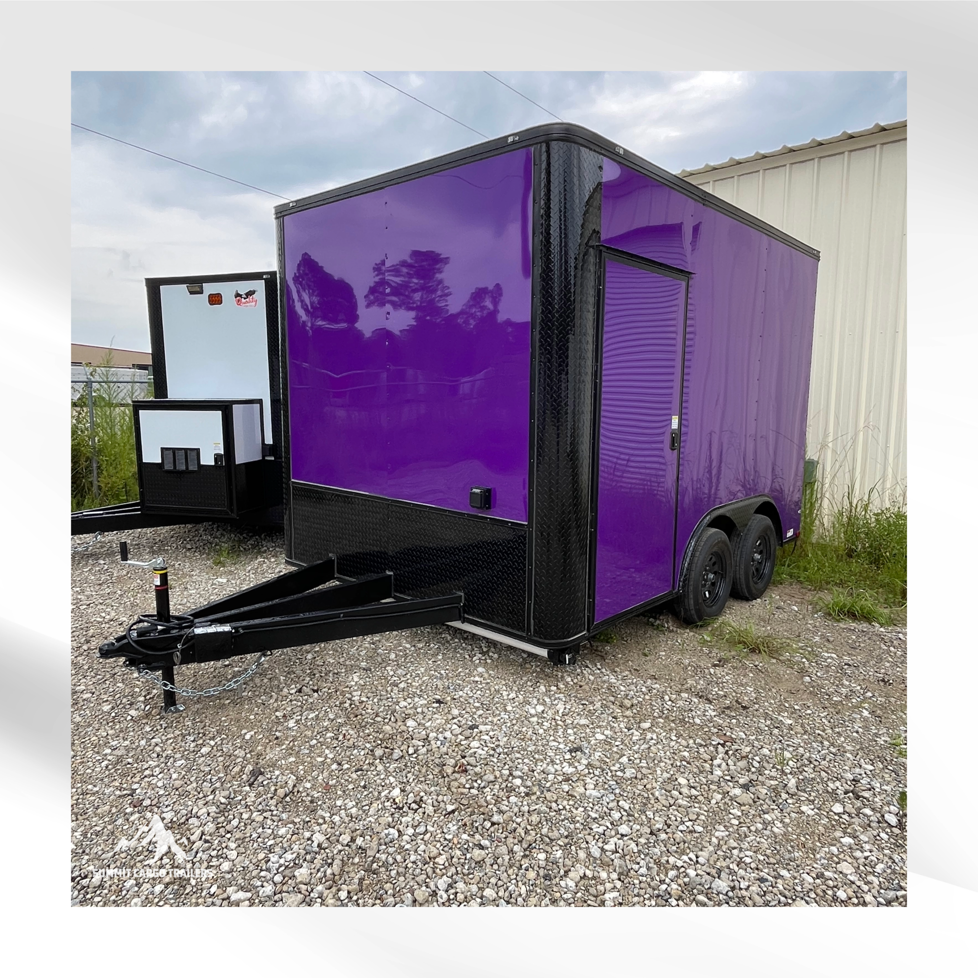 8.5X12TA Purple Concession Trailer