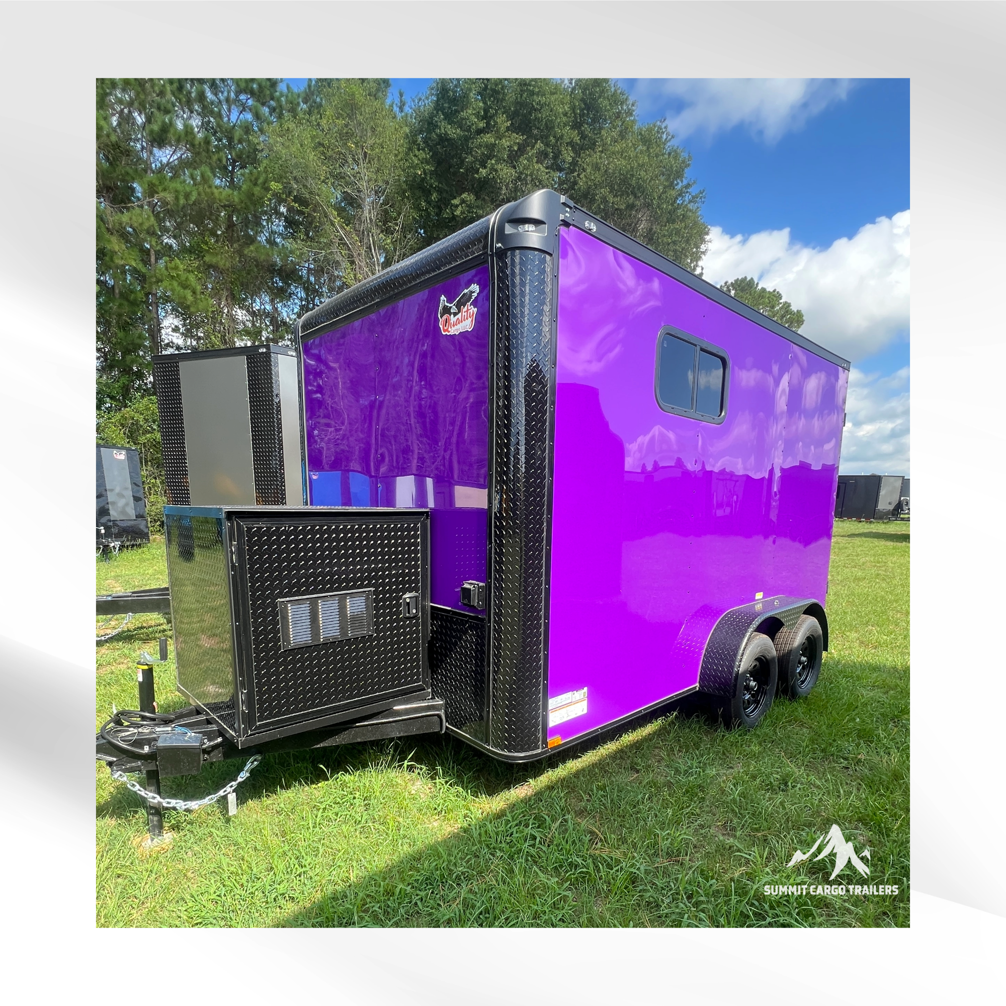 7X12TA Purple Dog Grooming Trailer