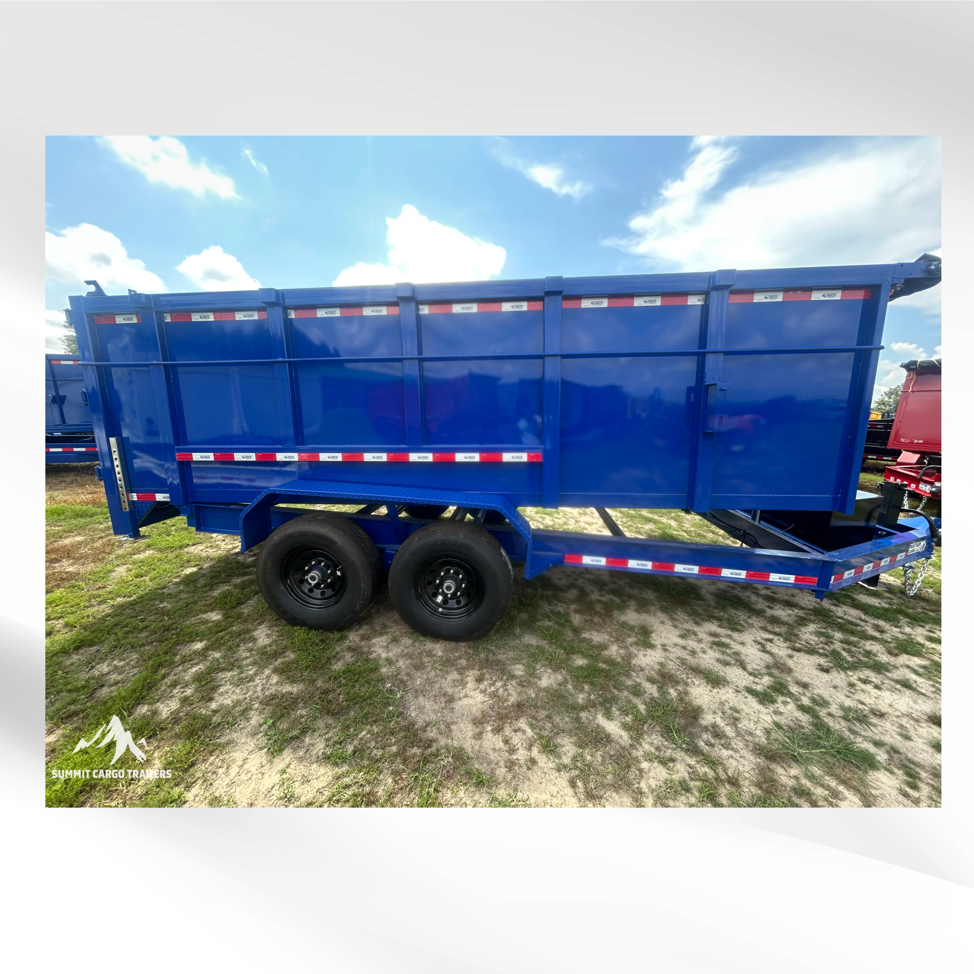7X16TA Bright Blue Dump Trailer