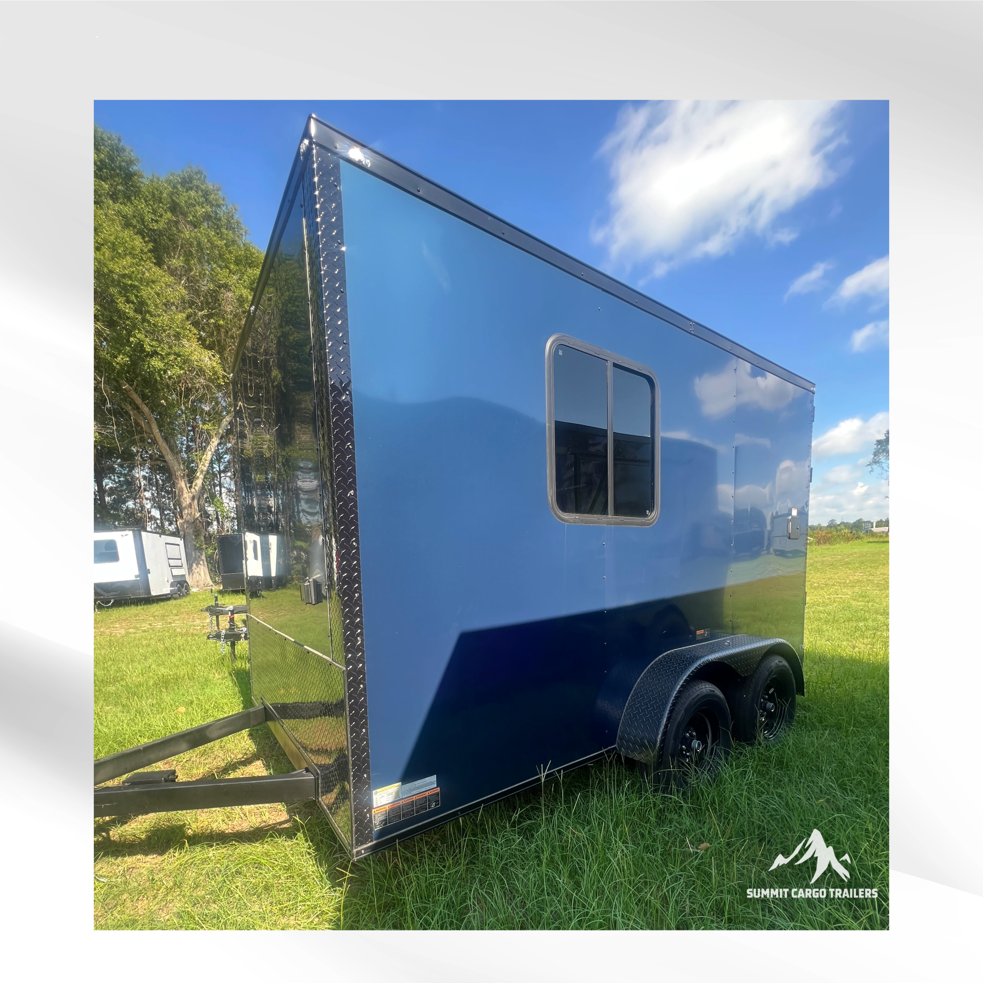 7X12TA Indigo Blue Dog Grooming Trailer
