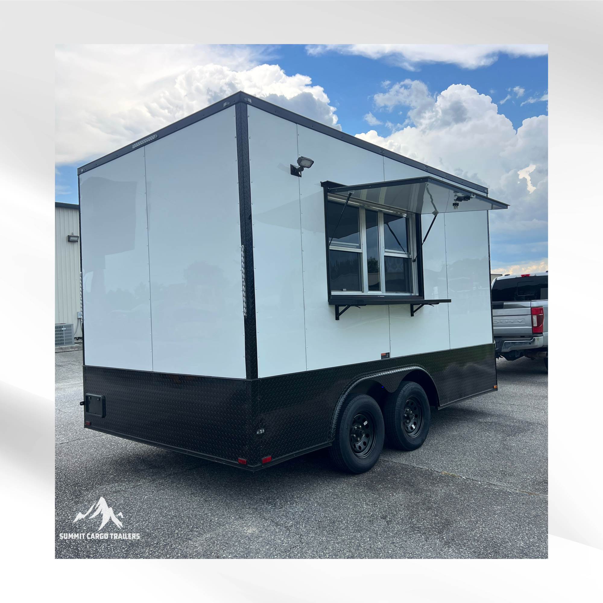 8.5X14TA White Concession Trailer