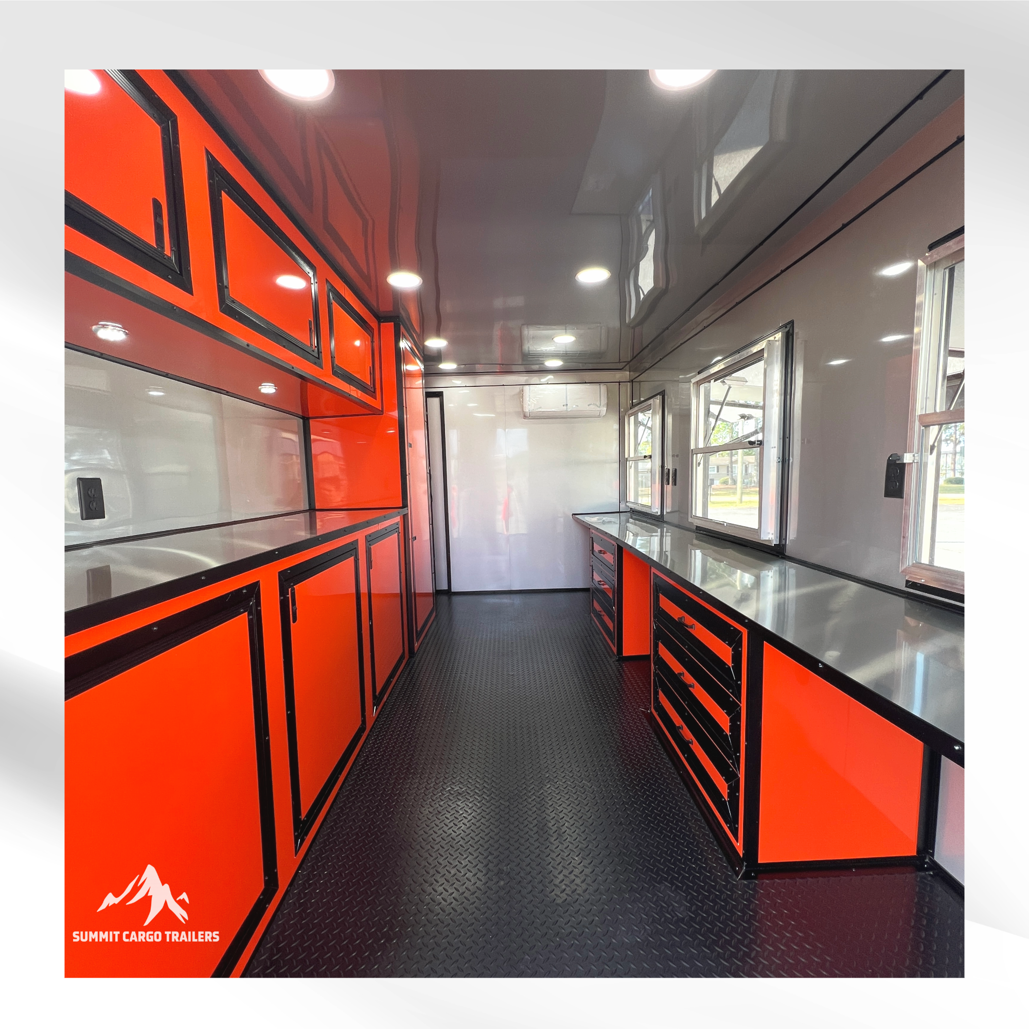 8.5X18TA Orange Office Trailer