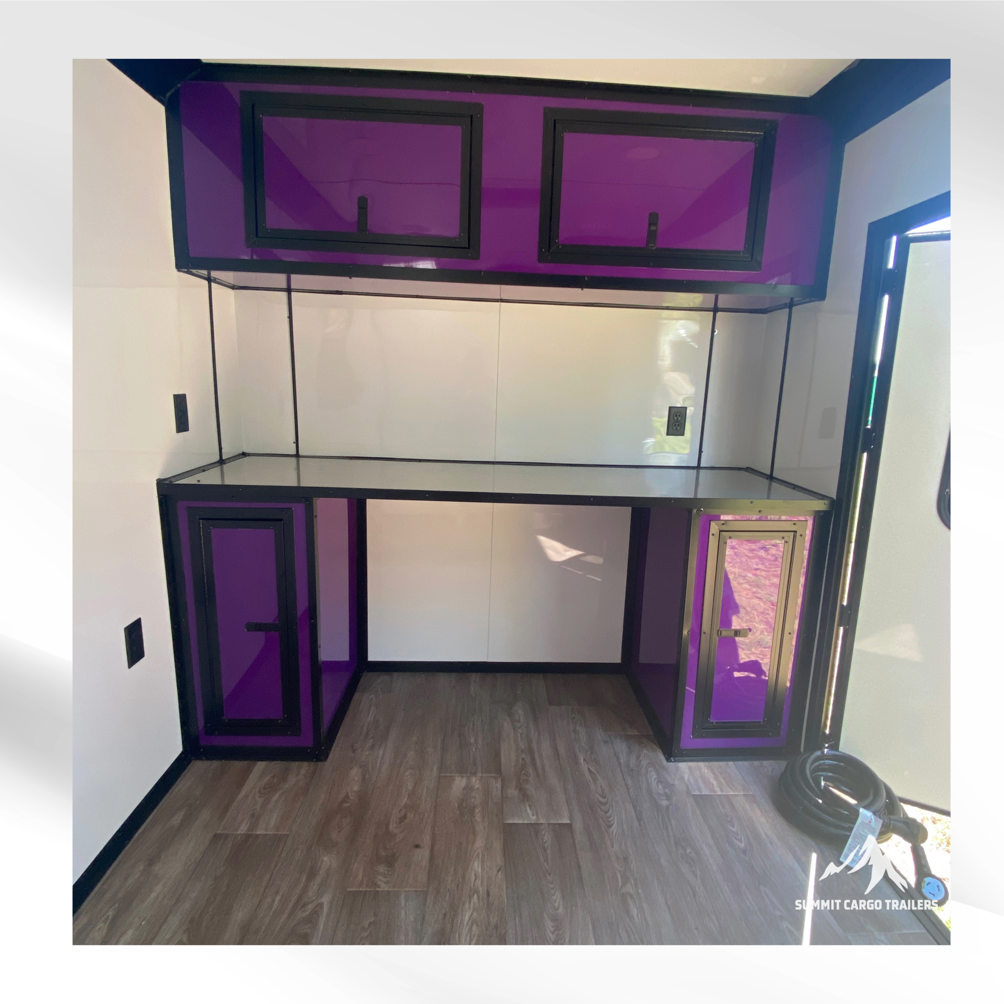 7X12TA Purple Pet Grooming Trailer