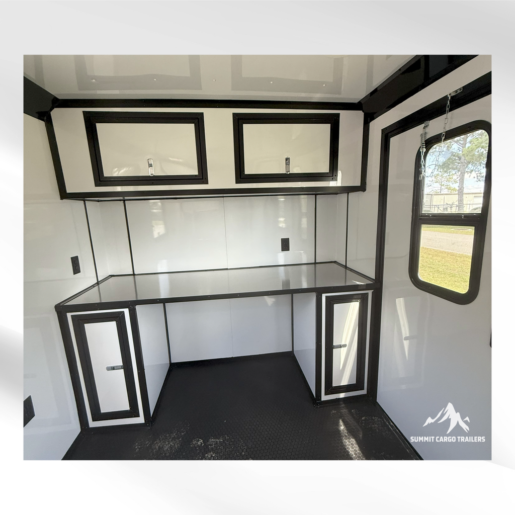 7X14TA Water Blue Dog Grooming Trailer