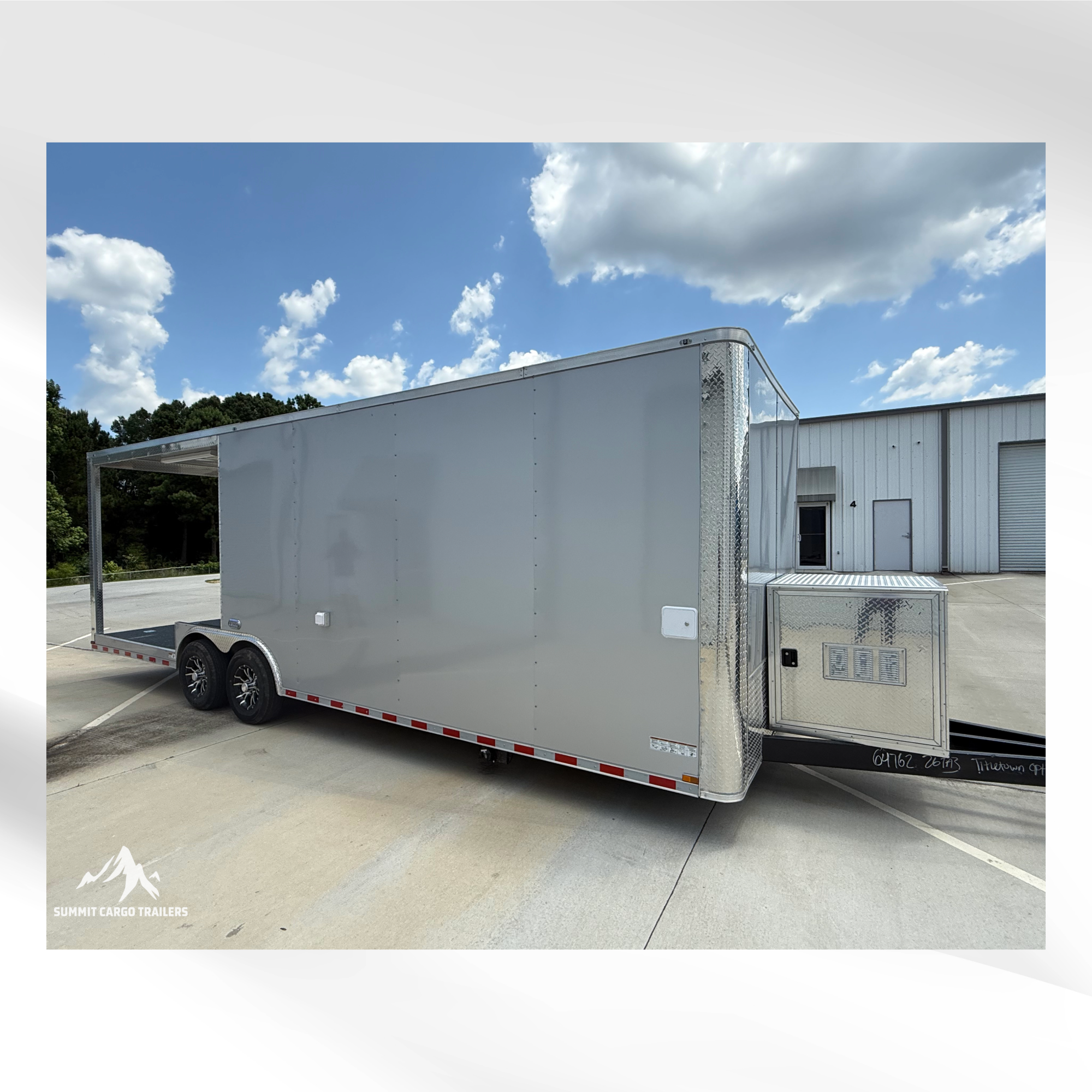8.5X26TA3 Silver Concession Porch Trailer