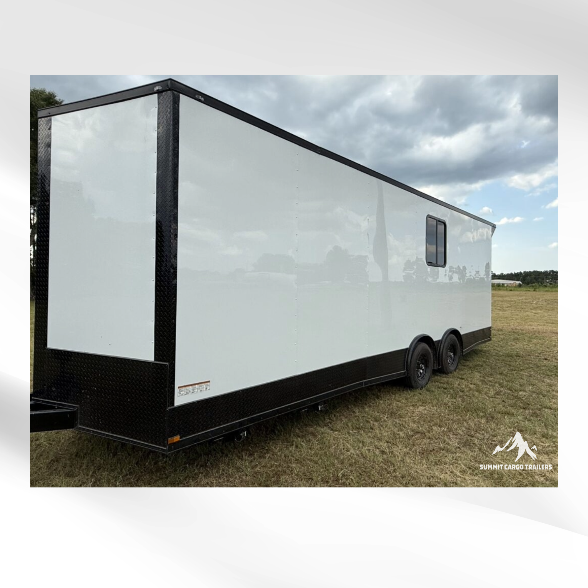 8.5X24TA3 White Race Ready Trailer
