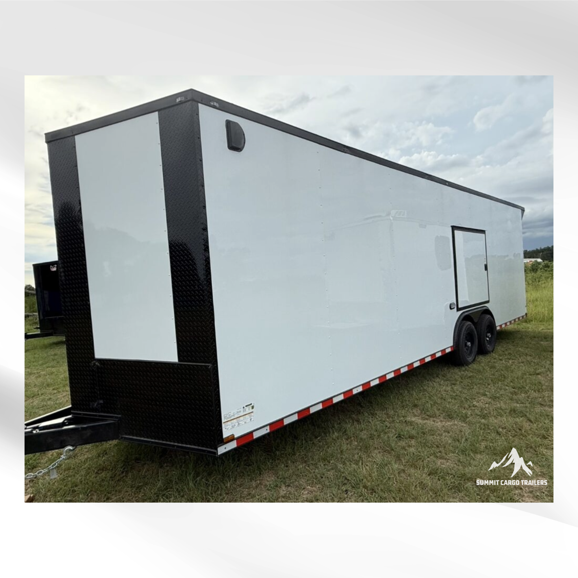 8.5X26TA White Car Hauler Trailer