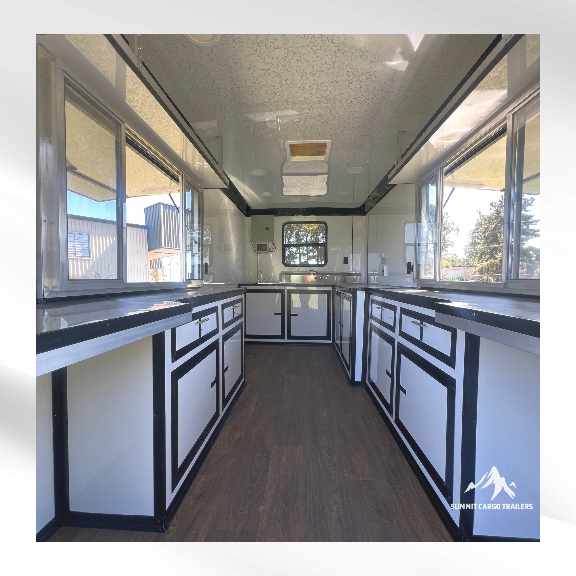 7X14TA Black Concession Trailer
