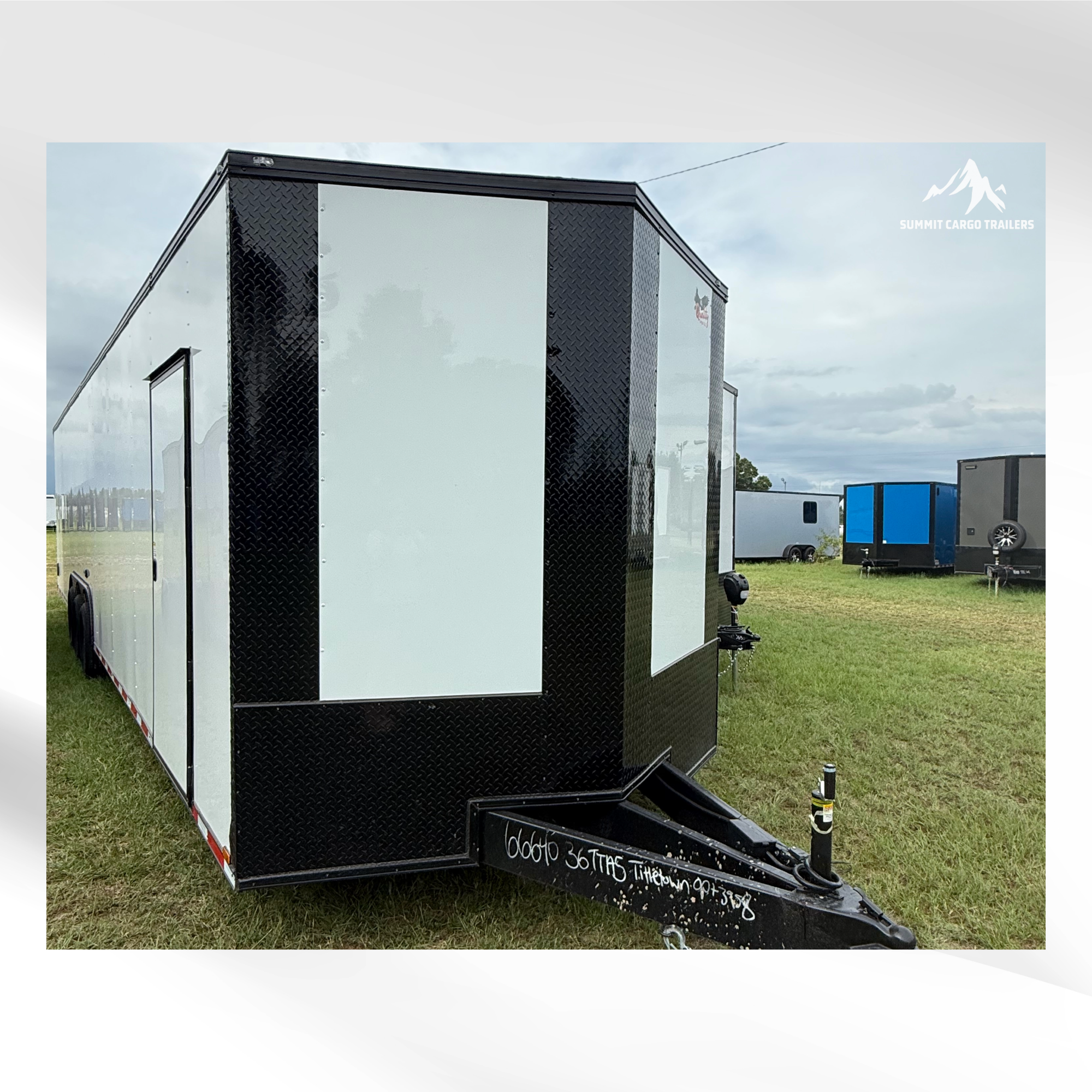 8.5X36TTA White Car Hauler Trailer