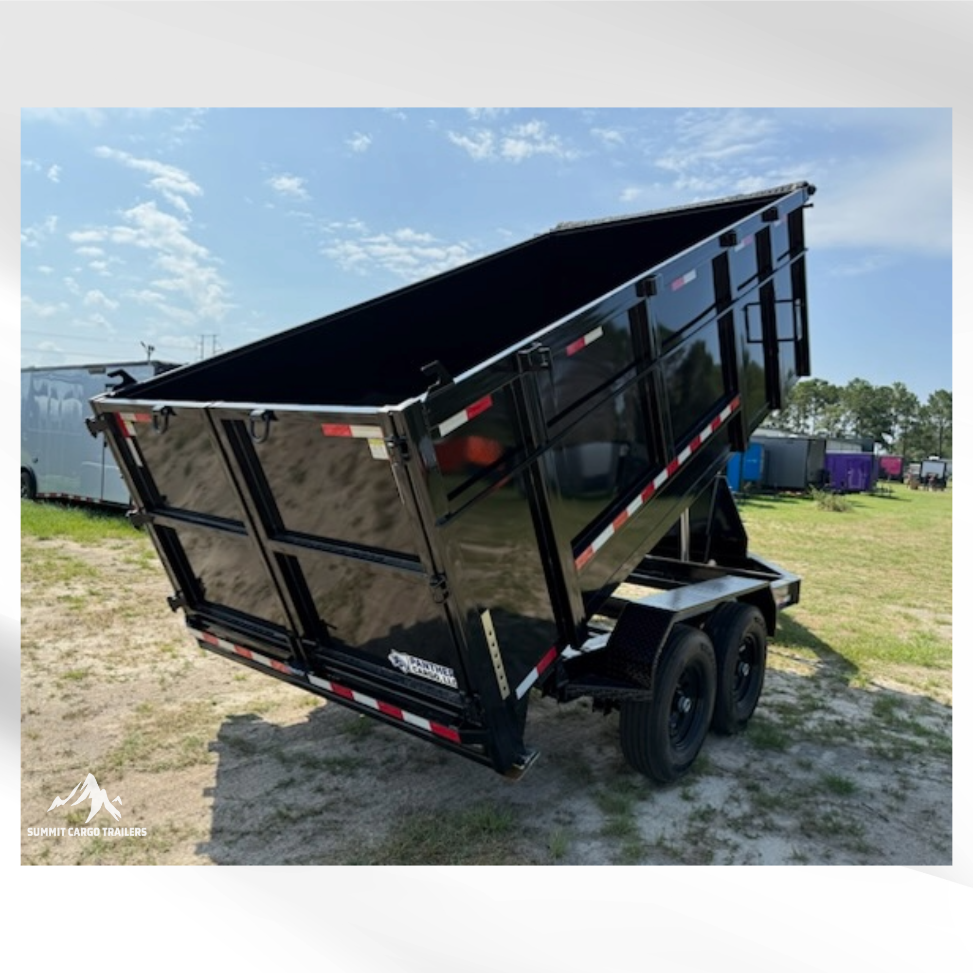 7x14TA Black Dump Trailer