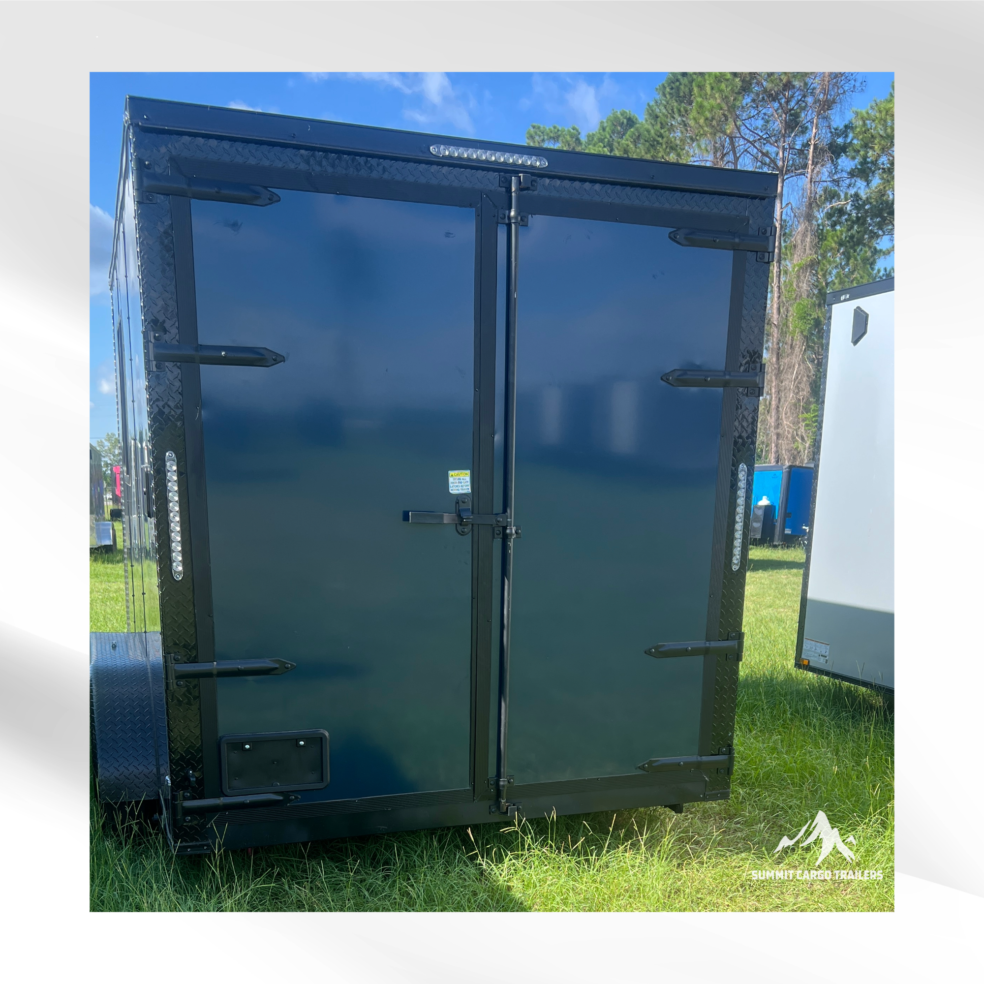 7X12TA Indigo Blue Dog Grooming Trailer