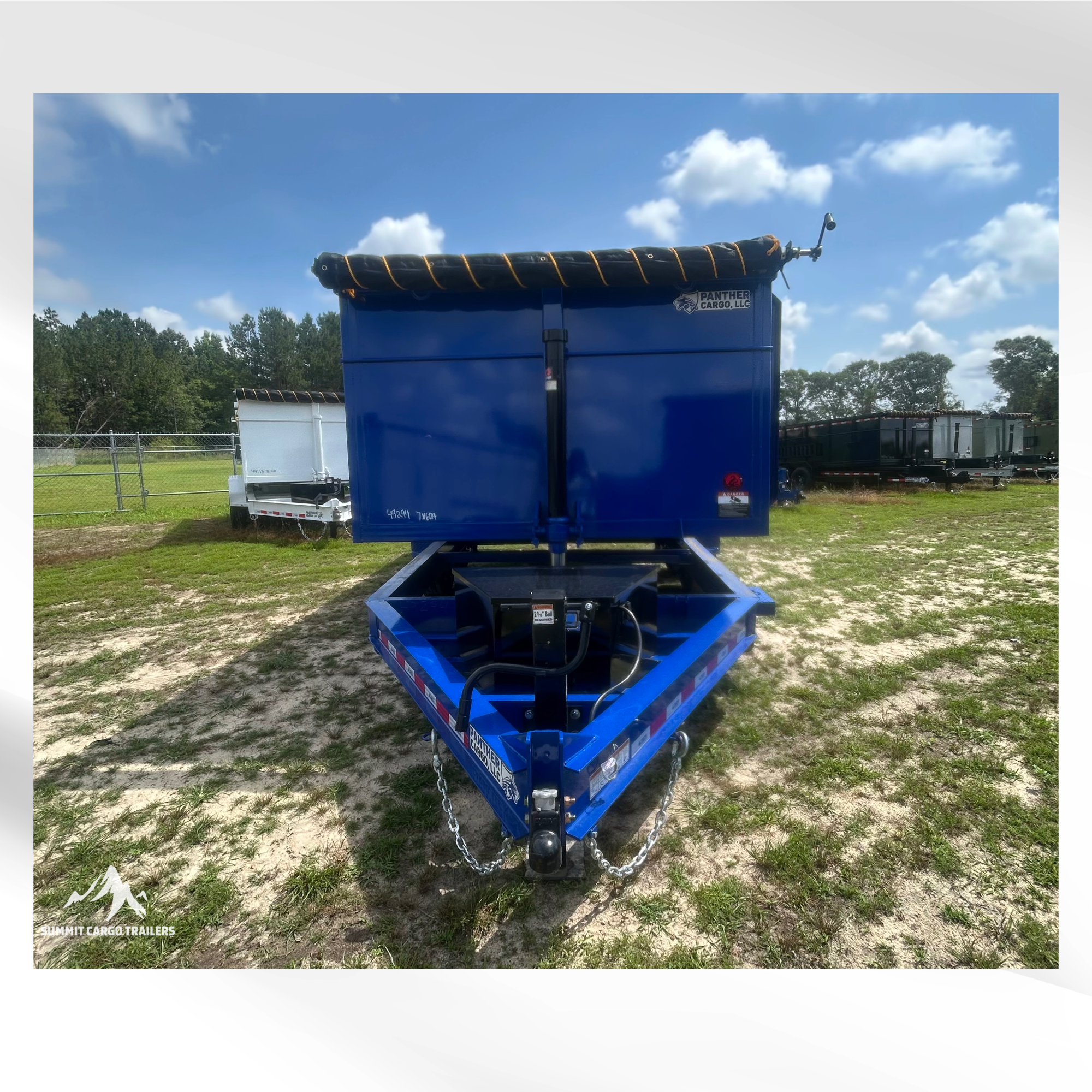 7X16TA Bright Blue Dump Trailer