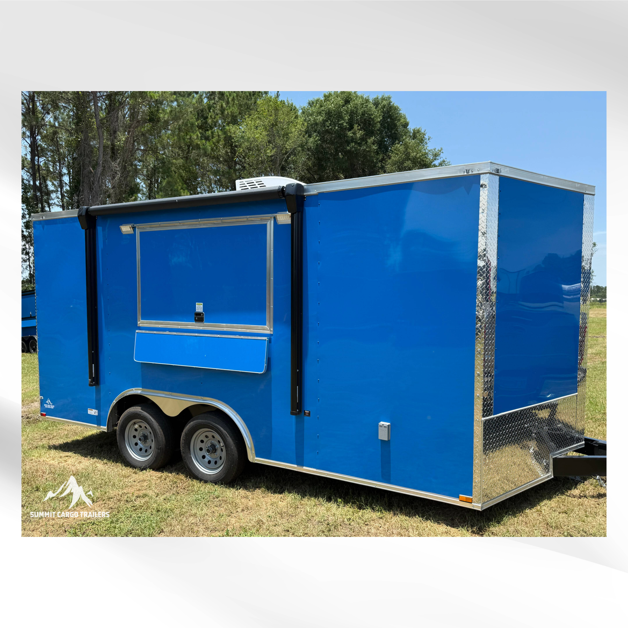 8.5X16TA Blue Concession Trailer
