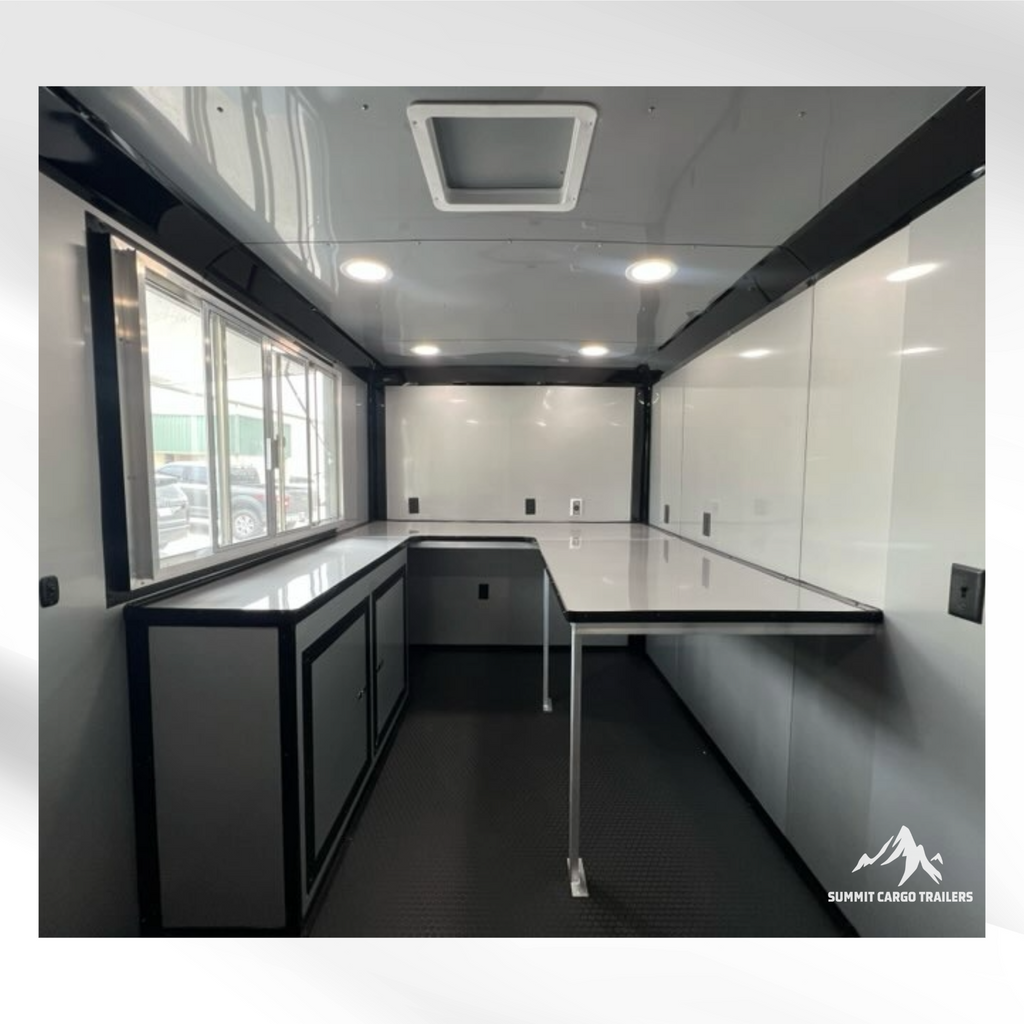 7X14TA Indigo Blue Concession Trailer