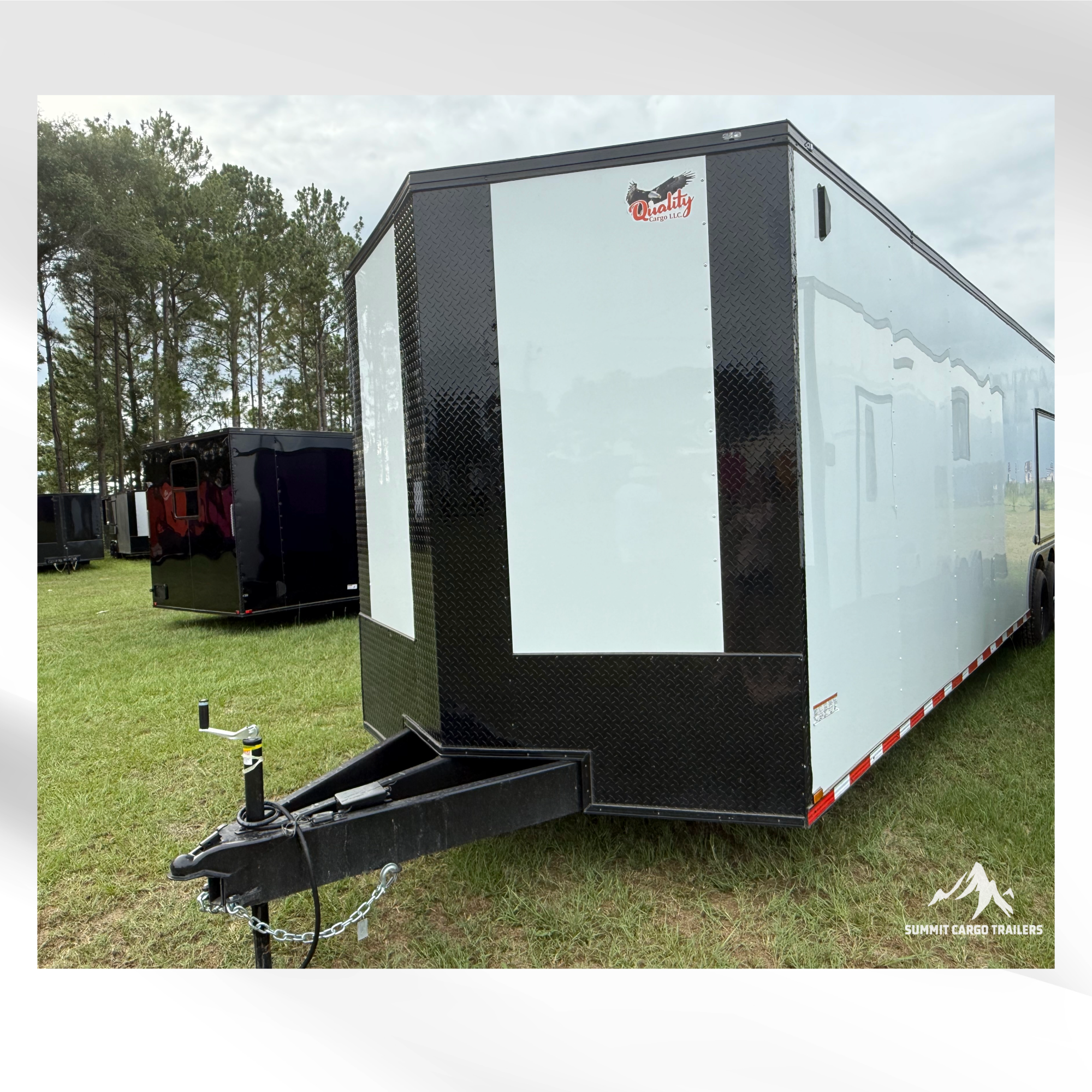 8.5X36TTA White Car Hauler Trailer