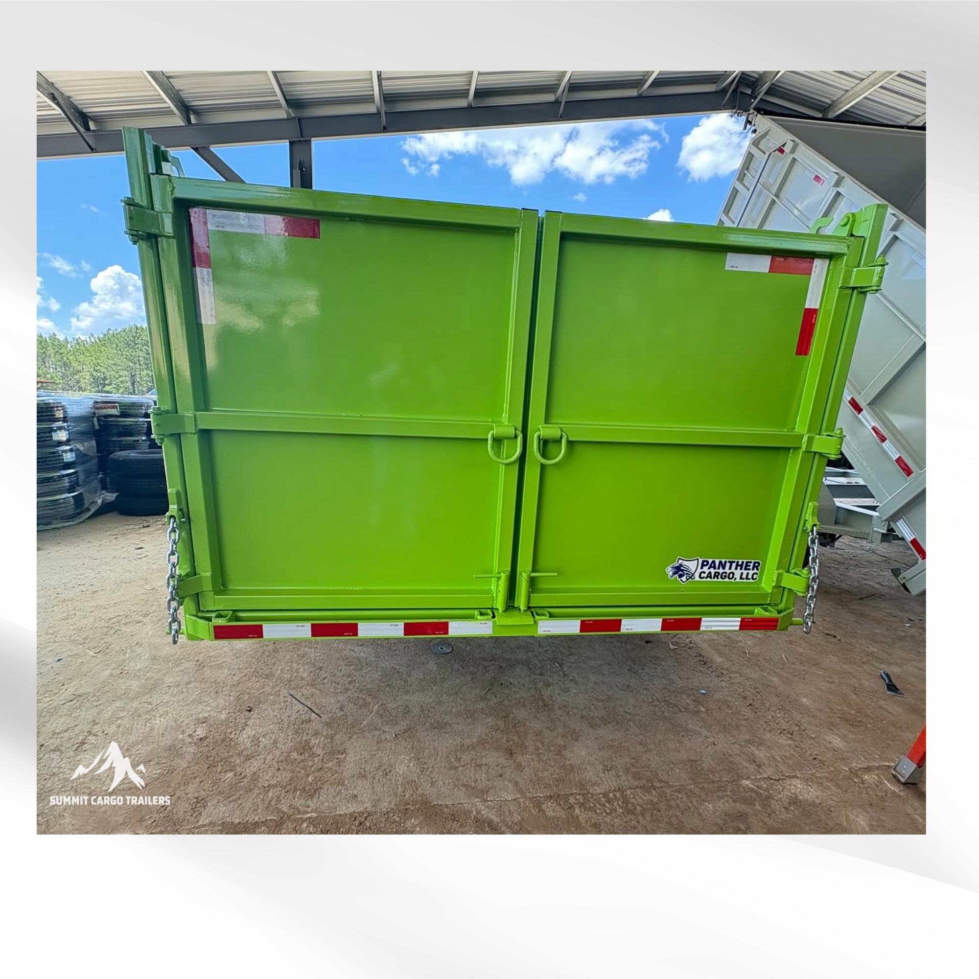 7X16TA Lime Green Dump Trailer