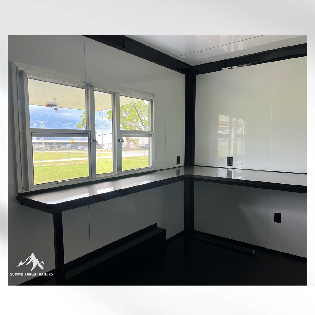 8.5X14TA White Concession Trailer