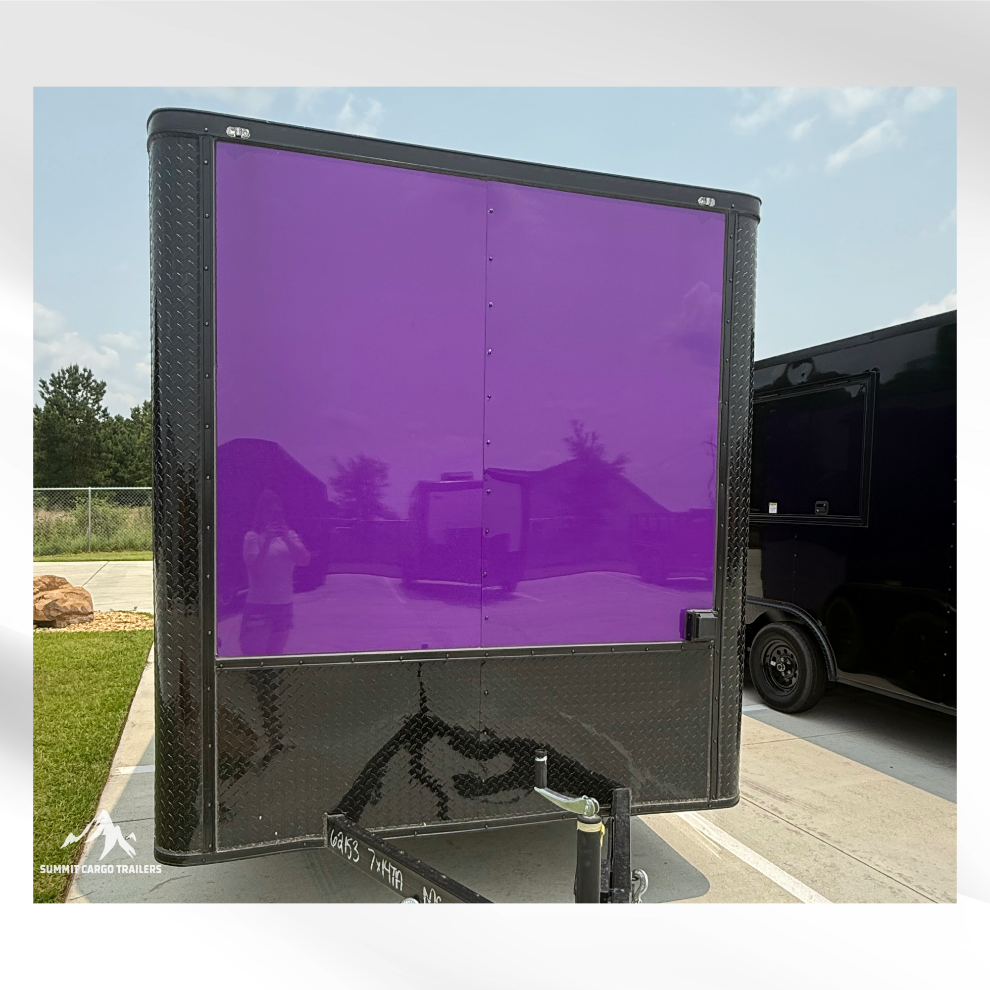 7X14TA Purple Concession Trailer