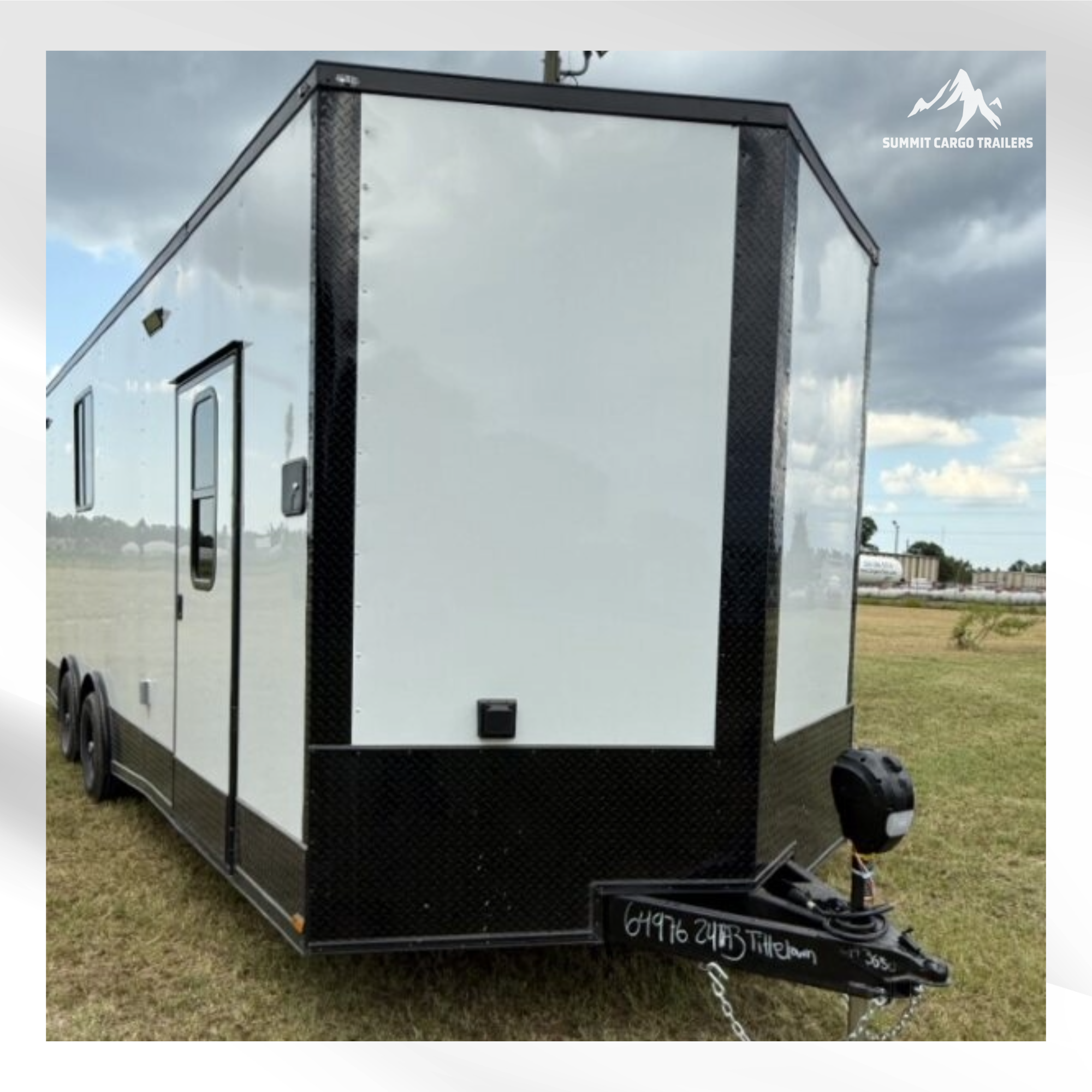 8.5X24TA3 White Race Ready Trailer