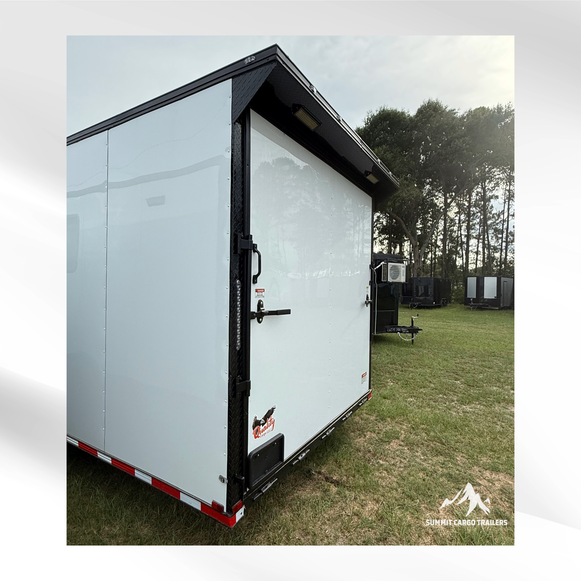 8.5X36TTA White Car Hauler Trailer